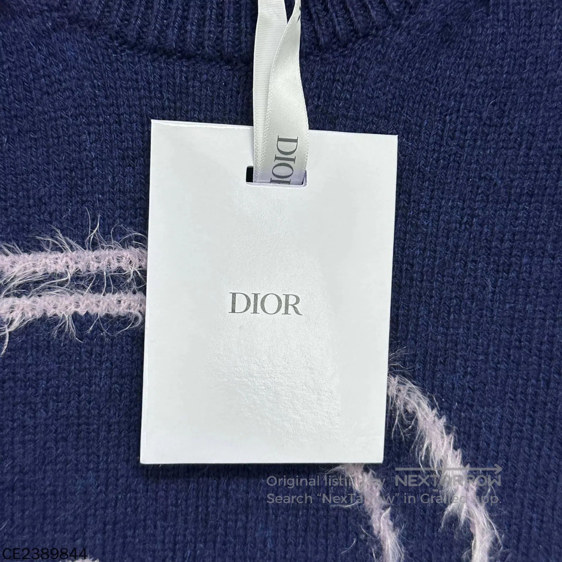 Dior Blue Sleeveless Knit Vest with Graphic Design. Size US M / EU 48-50 / 2 - 4 Thumbnail