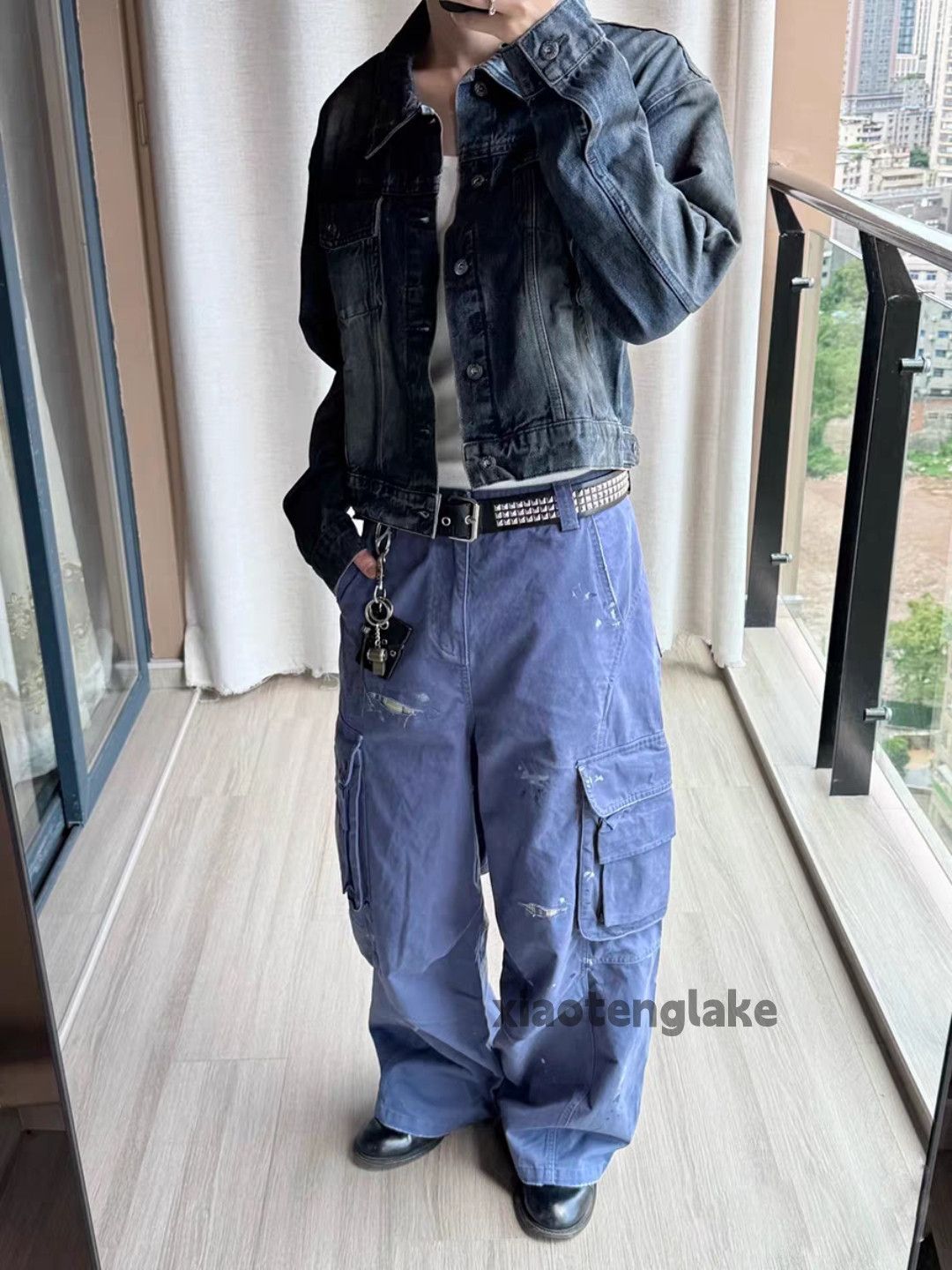 Vintage xz vintage wide Leg loose hiphop carpenter ripped pants Size US 28 / EU 44 - 3 Thumbnail