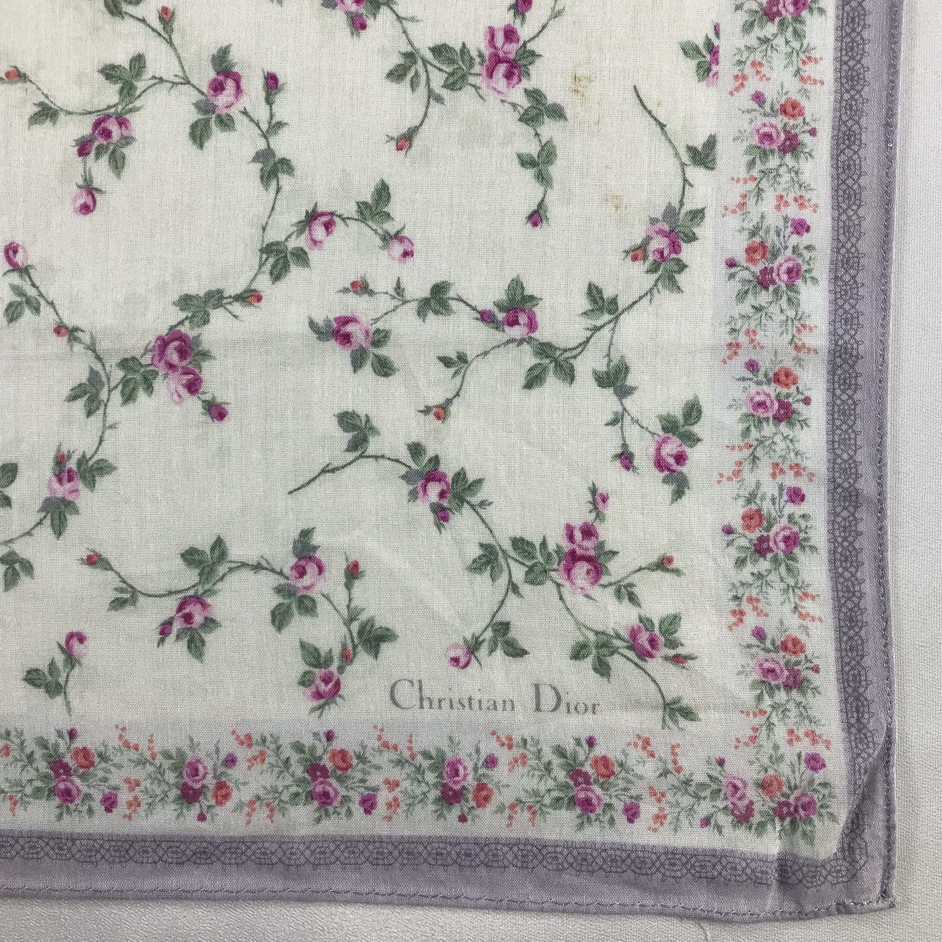 Vintage Christian Dior Handkerchief / Bandana / Neckerchief C540 Size ONE SIZE - 5 Thumbnail