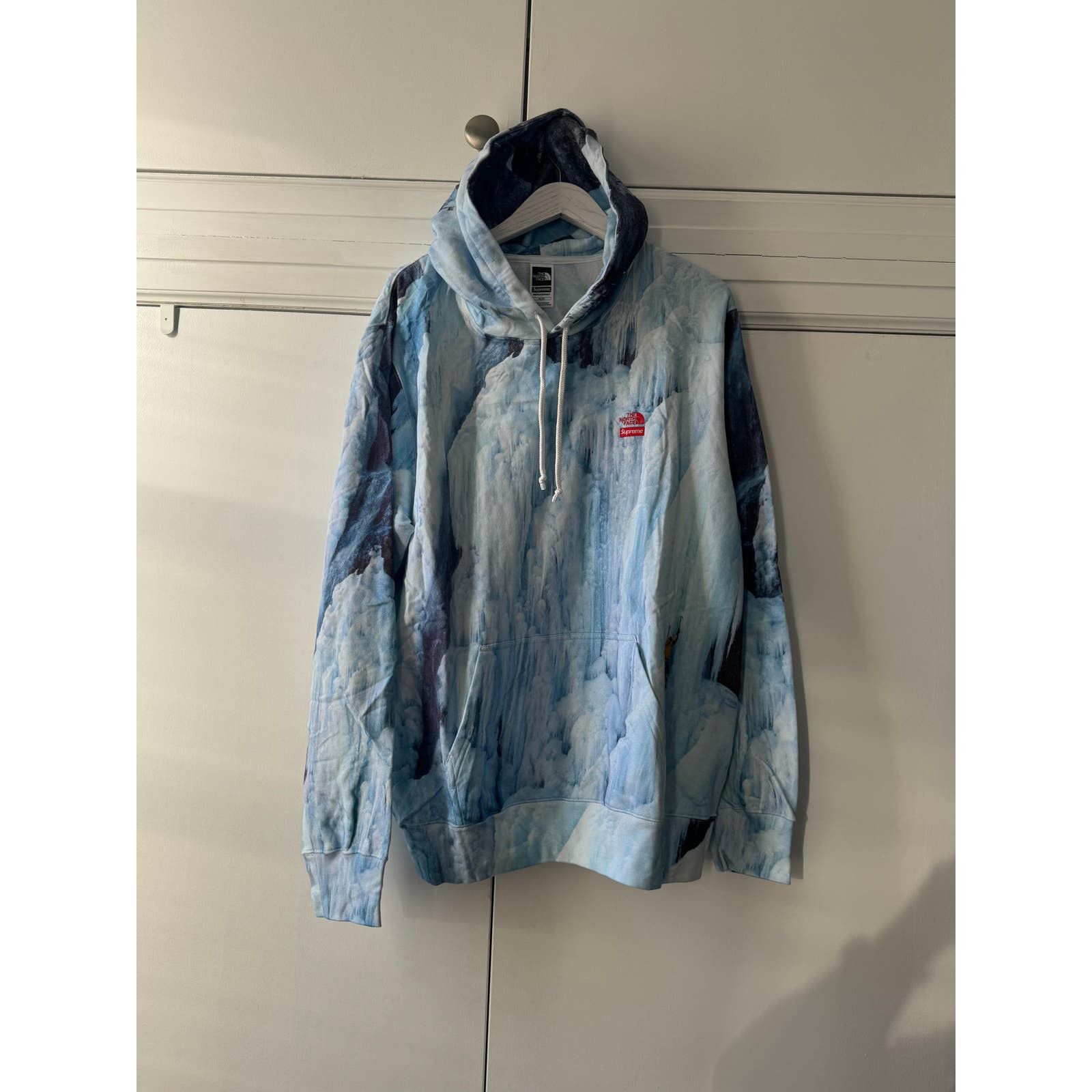 image of Supreme Mountain Hoodie in Blue, Men's (Size XL)