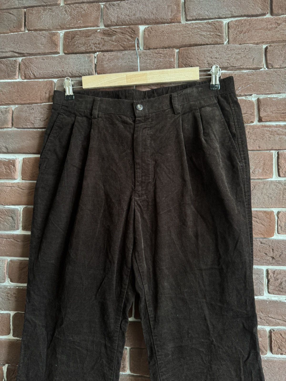 Kansai Yamamoto Vintage Archive Kansai Yamamoto Corduroy Brown Trouser Pants Size US 30 / EU 46 - 4 Thumbnail