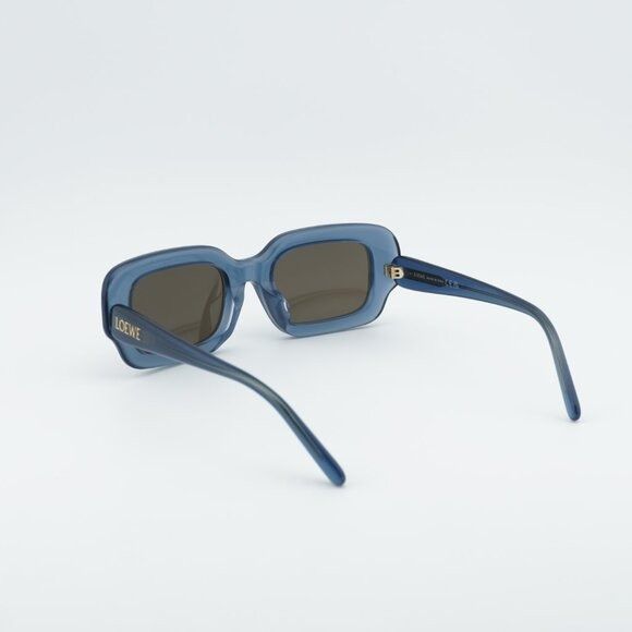 Loewe Loewe LW40158F 84E Sunglasses Shiny Blue Rectangle Frame Size ONE SIZE - 9 Thumbnail