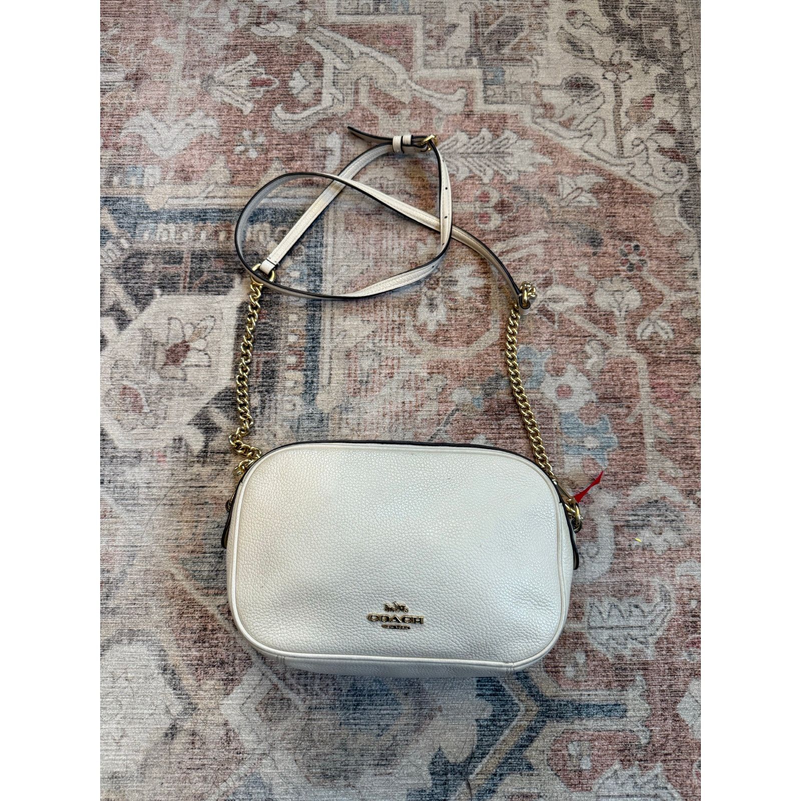 Coach Coach Isla Pebbled Leather Crossbody Chalk Ivory Gold Chain Size ONE SIZE - 1 Thumbnail