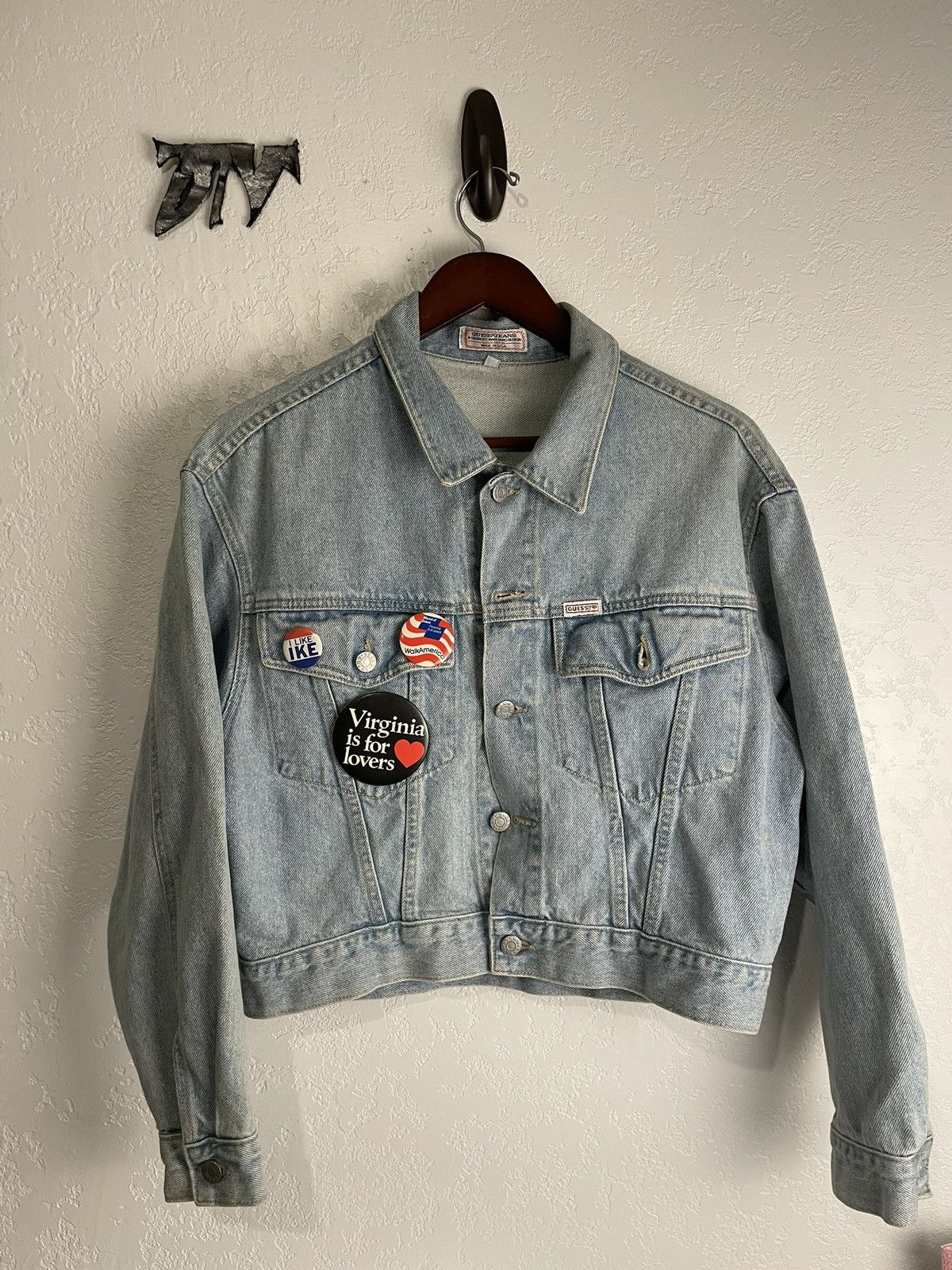 Vintage Vintage guess jeans cropped jacket Size US S / EU 44-46 / 1 - 1 Thumbnail
