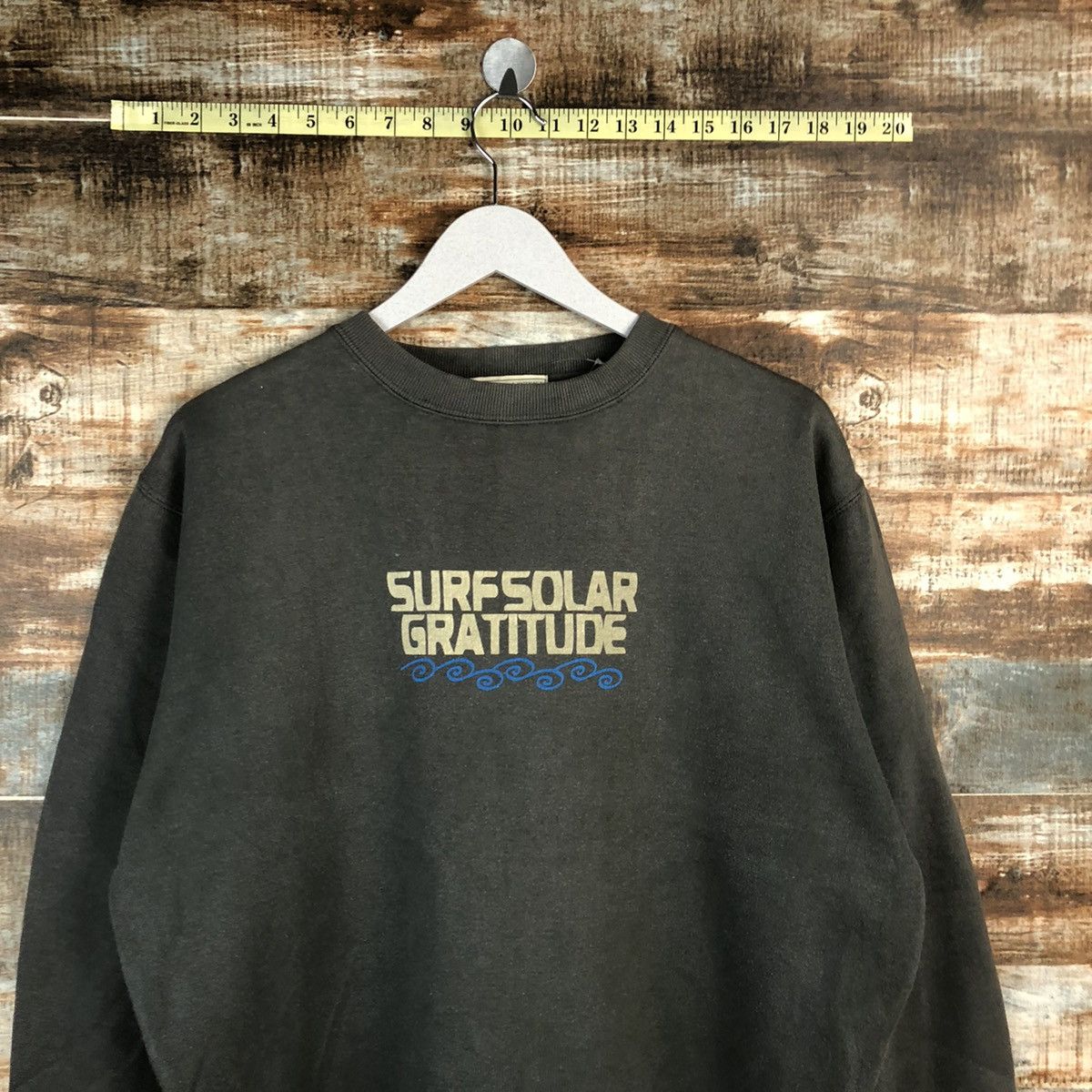 Vintage Dlevo surf vintage faded Grey Sweatshirt #A1524 Size US M / EU 48-50 / 2 - 2 Thumbnail