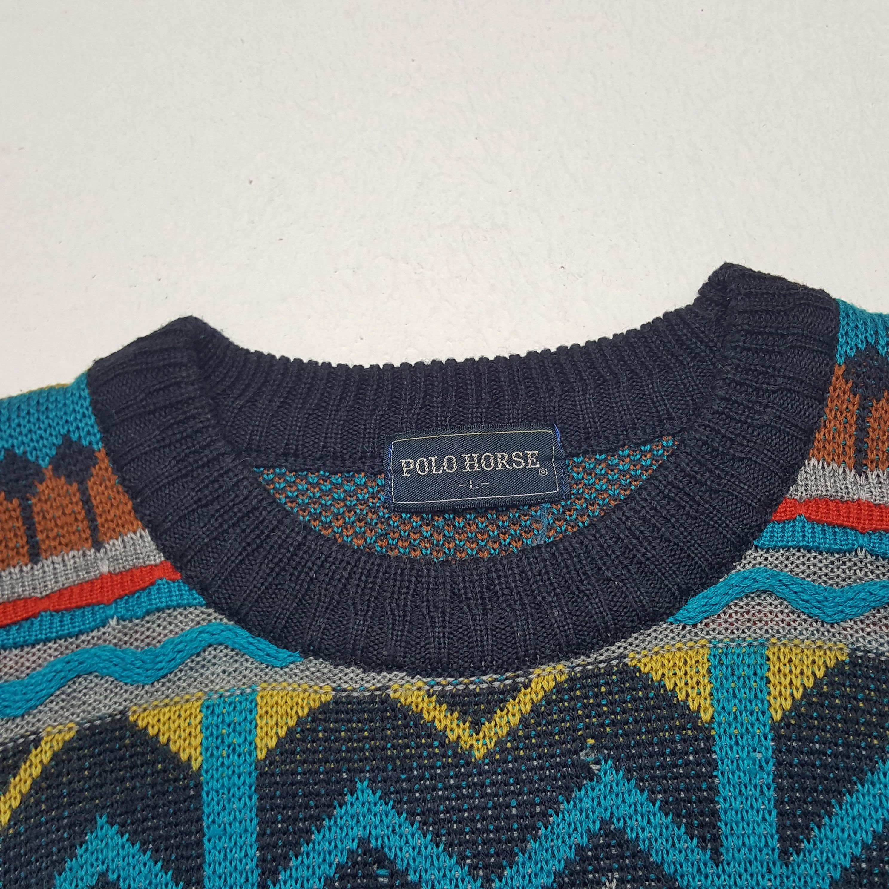 Designer × Vintage Vintage Polo Horse Knitwear Sweatshirt Size US M / EU 48-50 / 2 - 4 Thumbnail