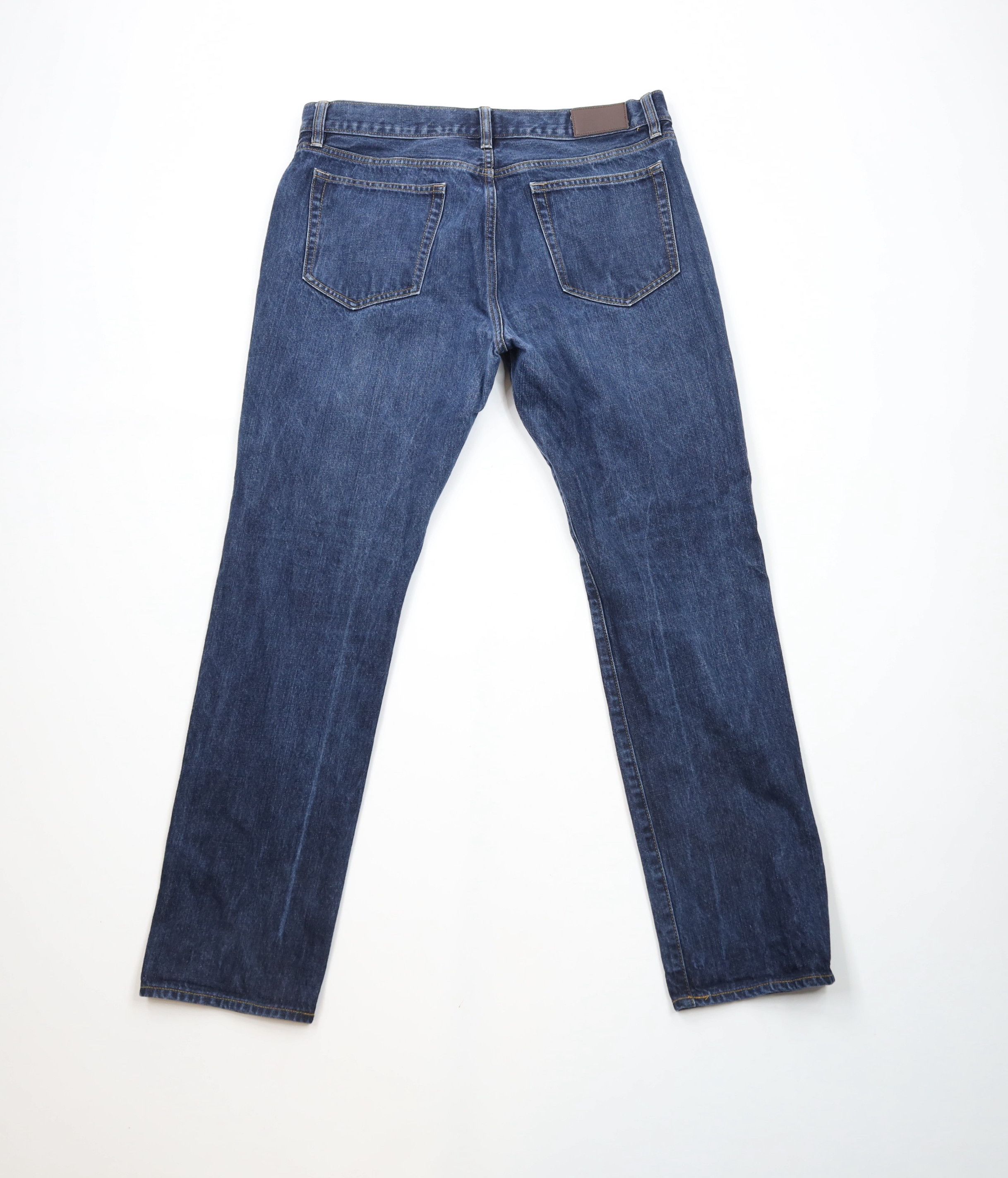 J.Crew × Vintage J Crew Driggs Slim Fit Straight Leg Denim Jeans Blue Cotton Size US 33 - 8 Thumbnail