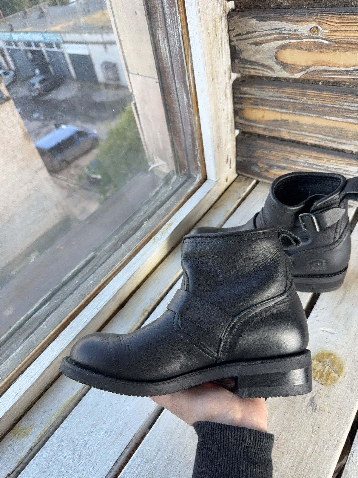 Sendra Sendra 7998 Biker Engineer Boots Black Leather Spain Size US 7 / EU 40 - 5 Thumbnail