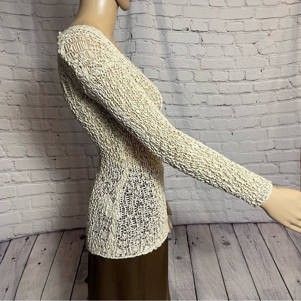 Vince NWT New $345 Vince Organic Cotton Beige Sweater Size XXS Size XXS / US 00 / IT 34 - 3 Thumbnail