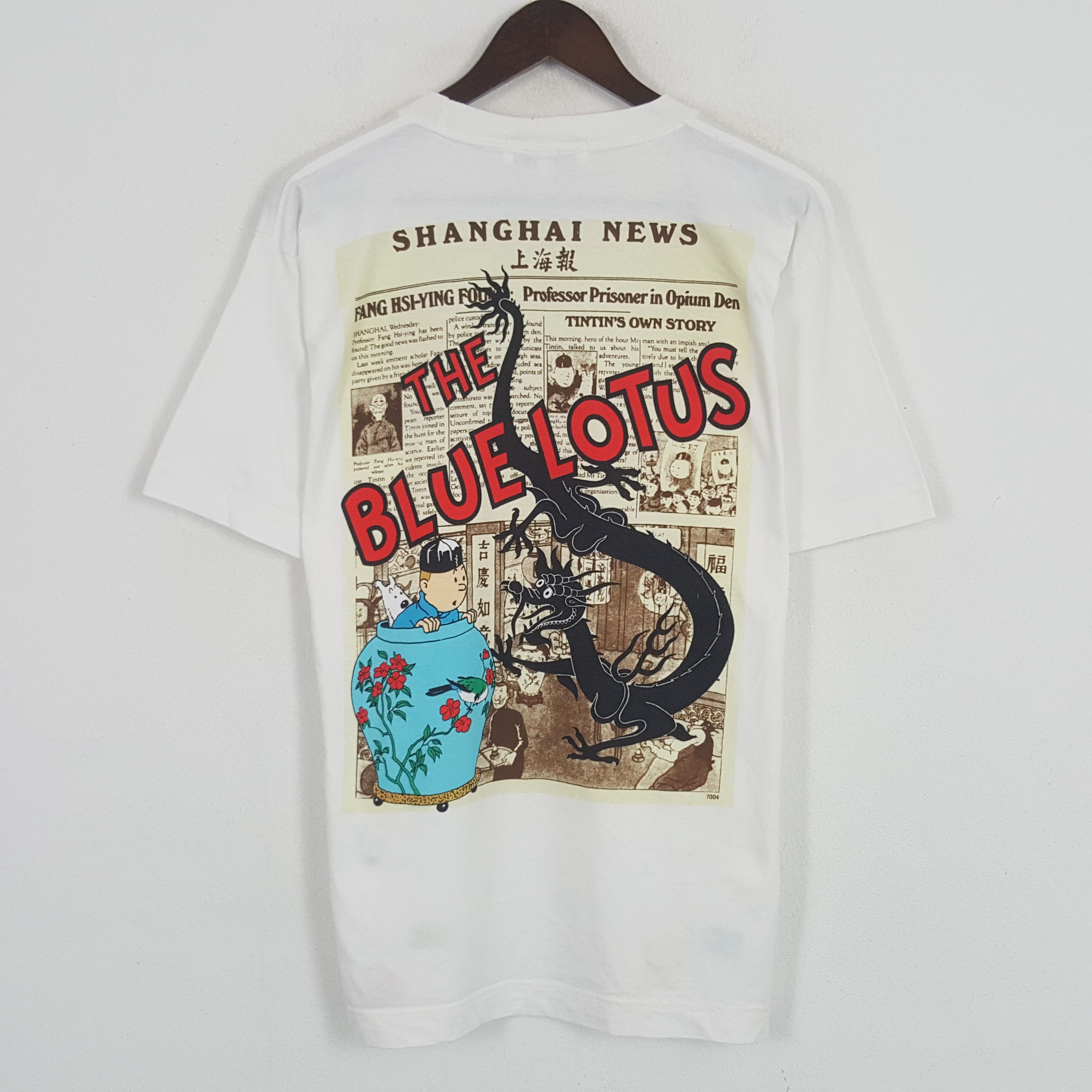Vintage Tintin The Blue Lotus Tshirt