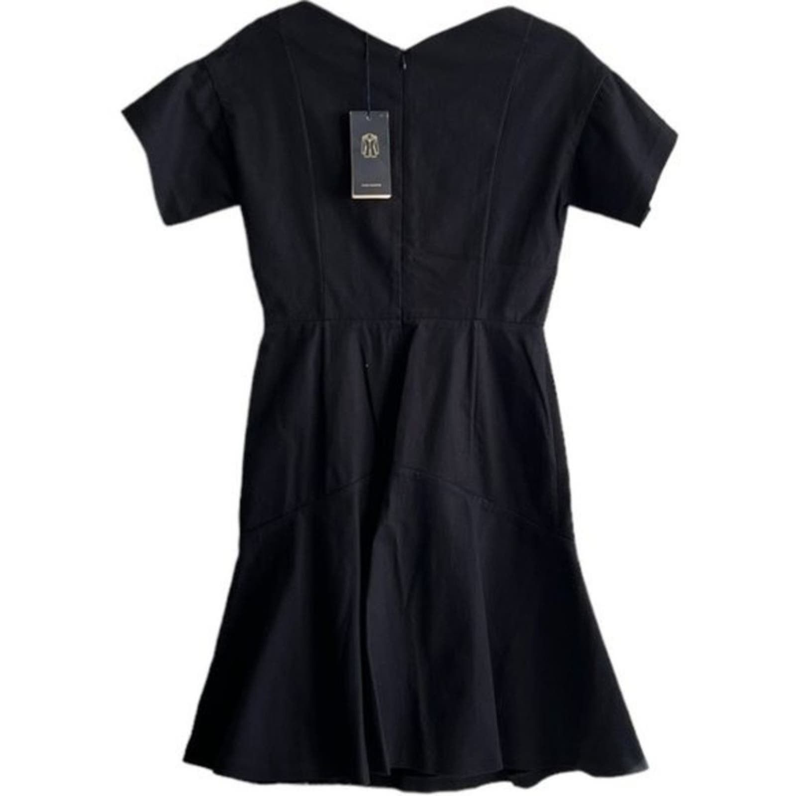 Piazza Sempione PIAZZA SEMPIONE Black A-Line Mini Dress w/ Tags, M/US6/IT42 Size M / US 6-8 / IT 42-44 - 3 Thumbnail