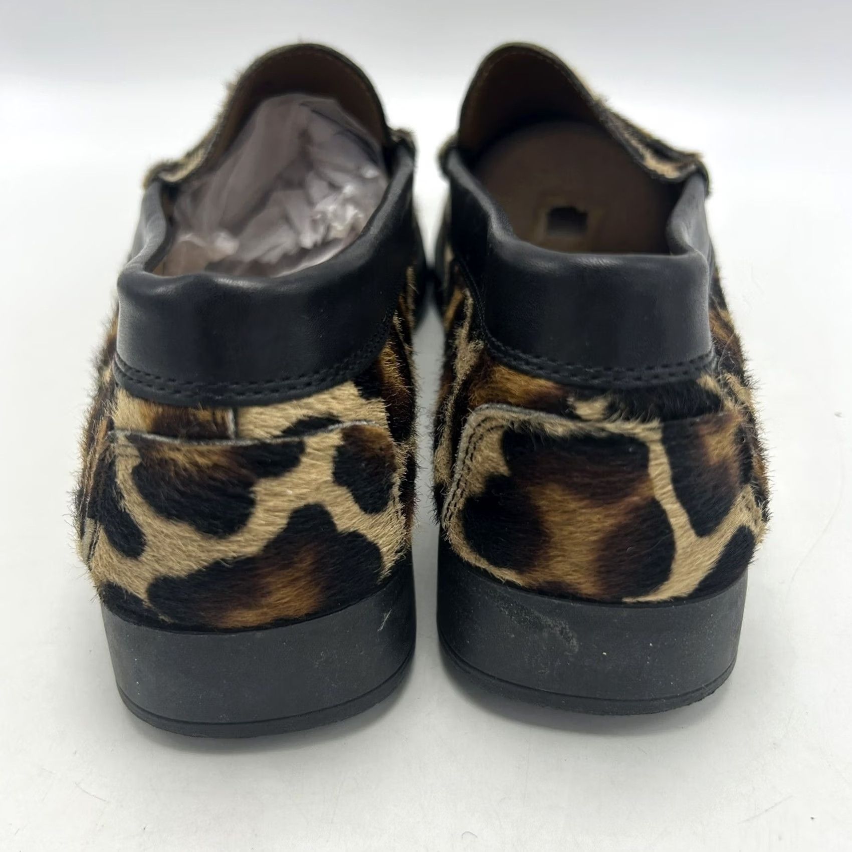 PONY Gilardini Firenze Loafers Women 8.5 Pony Hair Animal Print EU 40 Black Leather Slip On Flat Vintage No Size US 9 / IT 39 - 5 Thumbnail