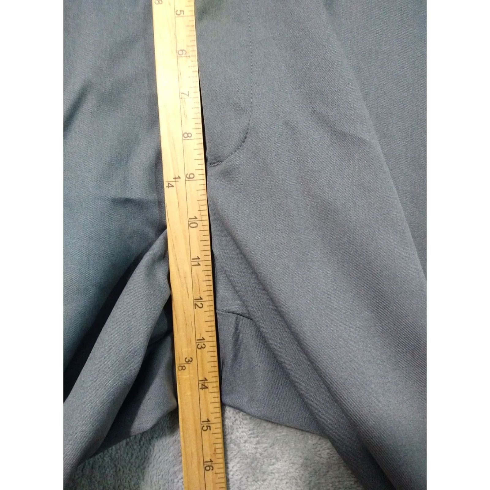 Haggar Haggar Pants Mens 38x29 Gray Cool 18 Pro Performance Classic Fit Stretch - 38 Inseam Flat Front Khakis Dressy Casual Business Formal Size US 38 / EU 54 - 4 Thumbnail