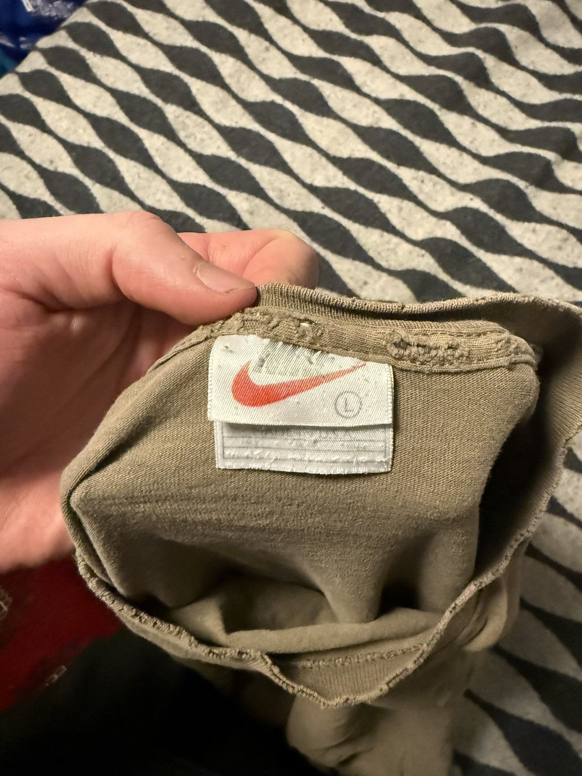 Nike × Vintage 90s Nike chest swoosh logo tee Size US L / EU 52-54 / 3 - 3 Thumbnail