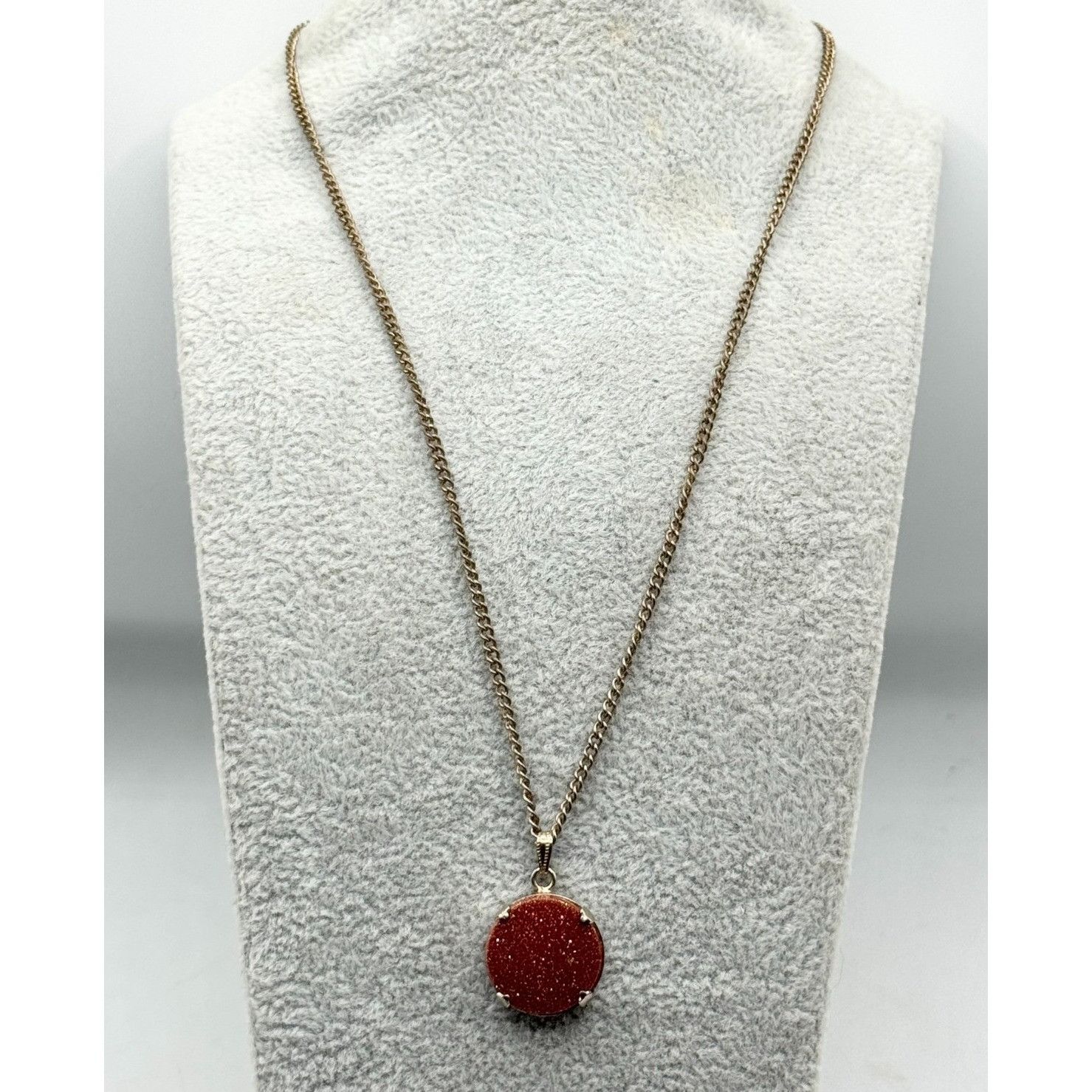 Vintage Vintage sandstone stone pendant necklace Size ONE SIZE - 1 Thumbnail