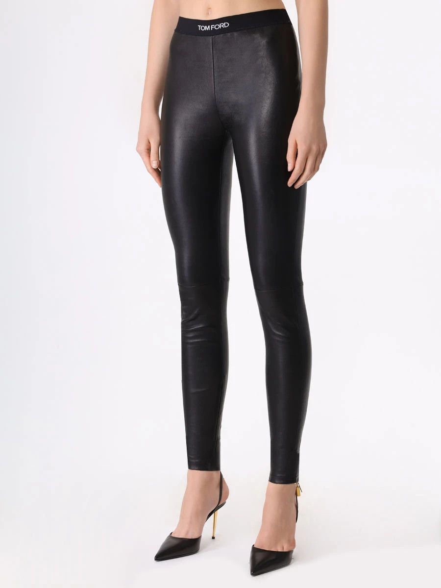 Tom Ford o1w1db10225 PAL718 Leather Leggings in Black Size 30" / US 8 / IT 44 - 4 Thumbnail