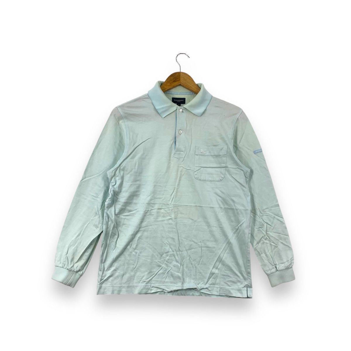 トップス Burberry 90s polo tee Vintage 90s Thomas Burberry Collar Polos Tee Embroidery Logo