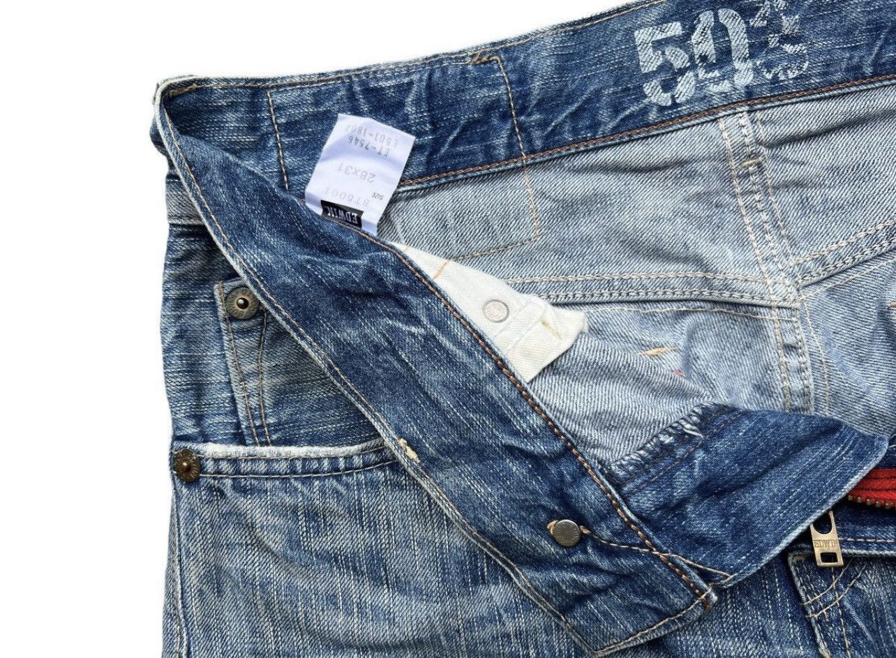 Edwin Edwin 503 Distressed Flare Bootcut Denim Jeans 32x30.5 Size US 32 / EU 48 - 9 Thumbnail