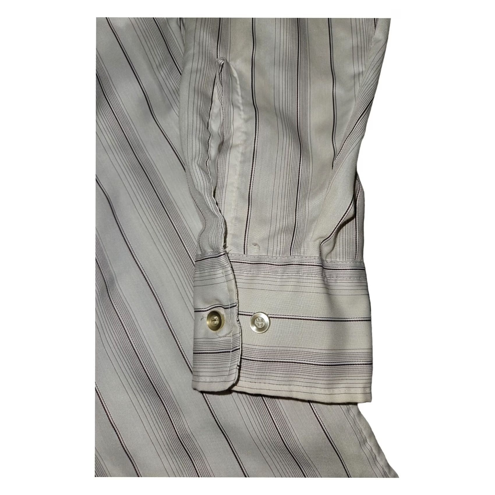 Vintage VINTAGE Montgomery Ward Button-Up Shirt 32/33 Mens White Brown Stripes 80s Dad Classic Casual Workwear Size US XS / EU 42 / 0 - 4 Thumbnail