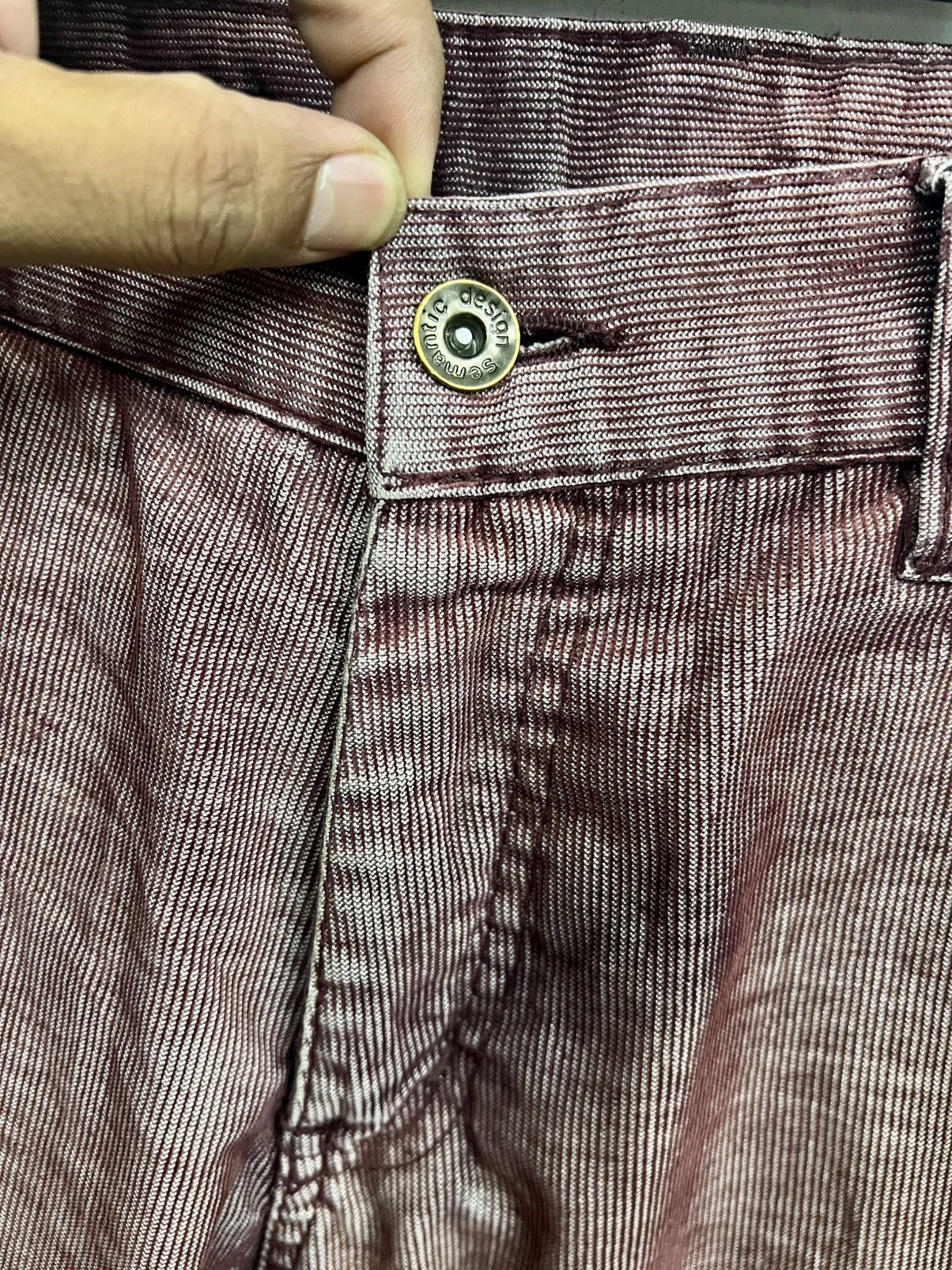 Japanese Brand Semantic Design Purple Washed Flared Corduroy Jeans Size US 34 / EU 50 - 7 Thumbnail