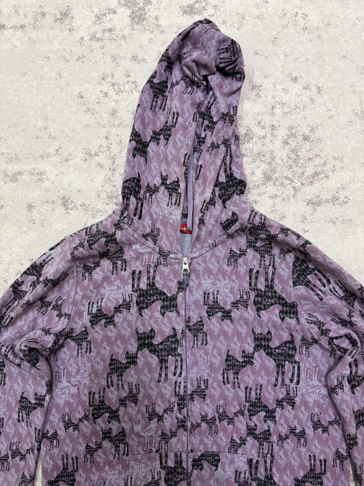 Uniqlo Ivanahelsinki Uniqlo Black Cat Patern Zipper Sweater Hoodie Size US S / EU 44-46 / 1 - 4 Thumbnail