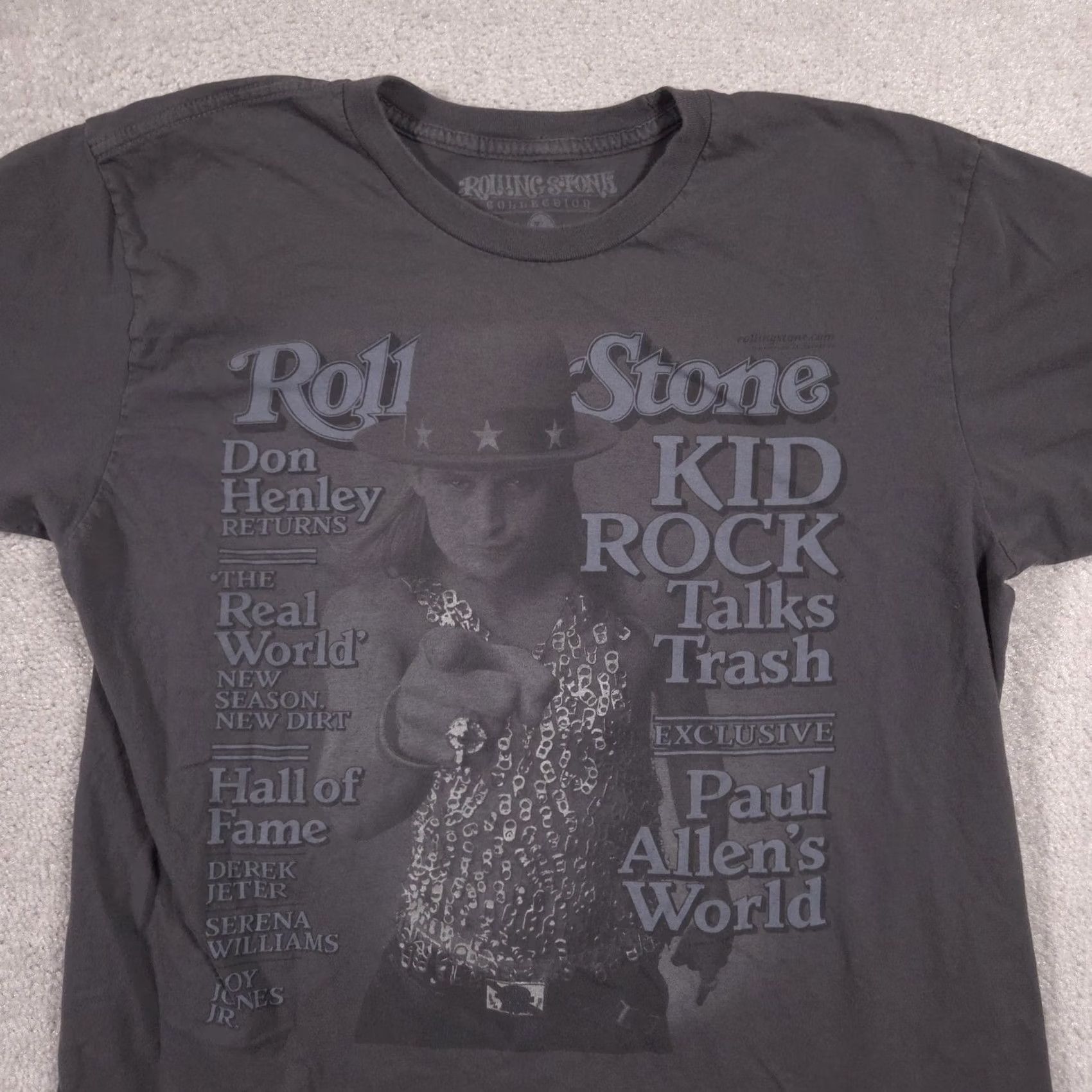 Vintage VINTAGE Rolling Stone Shirt Mens L Gray Kid Rock Graphic Band Tee Tagless Crewneck Size US L / EU 52-54 / 3 - 3 Thumbnail