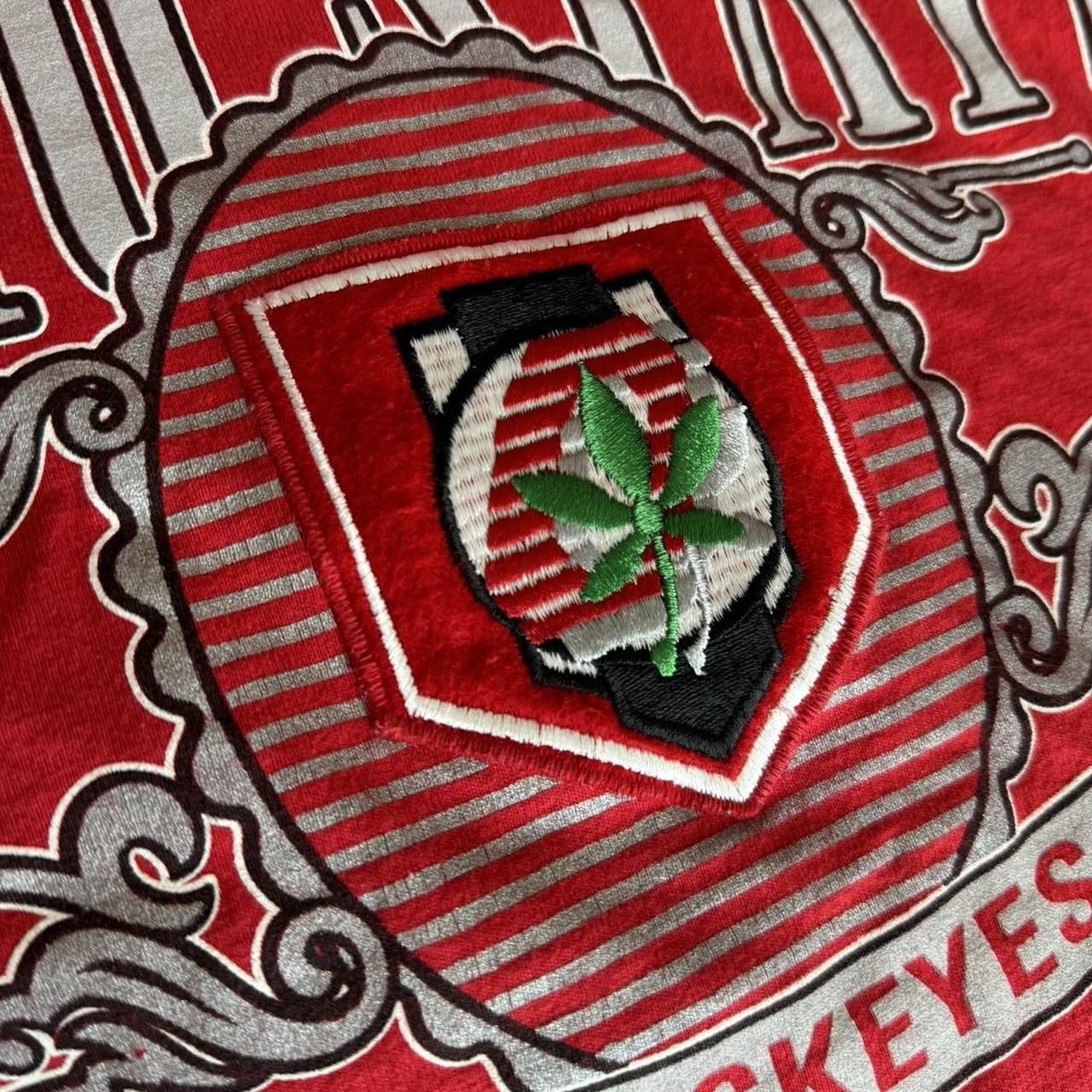 Nutmeg × Vintage Vintage 1990s Nutmeg Ohio State Buckeyes Graphics Red Tee Size US L / EU 52-54 / 3 - 7 Thumbnail