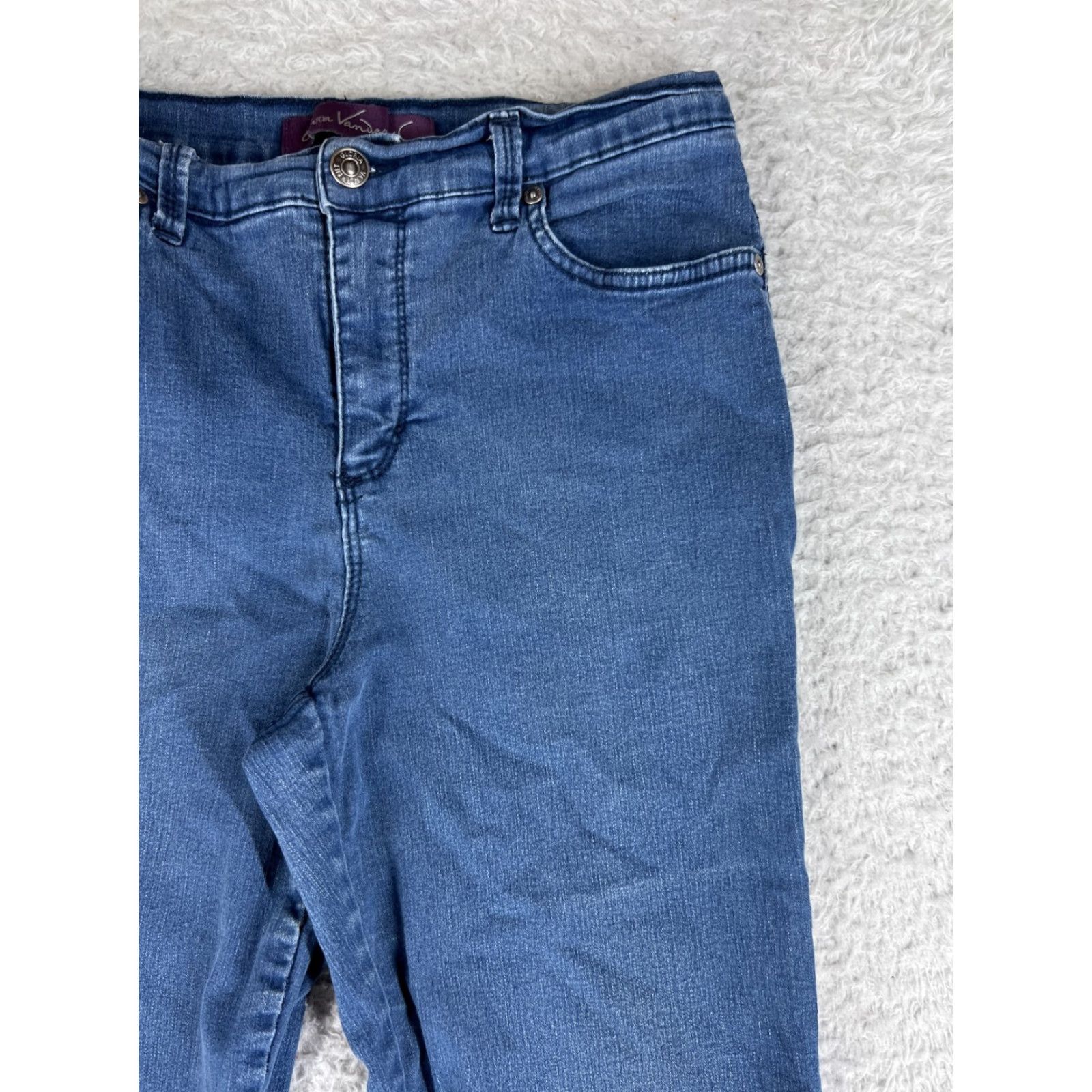 Gloria Vanderbilt Gloria Vanderbilt Jeans Women's 6 Blue Denim Amanda Medium Wash Straight Zip Fly Adult Regular Size 28" / US 6 / IT 42 - 7 Thumbnail