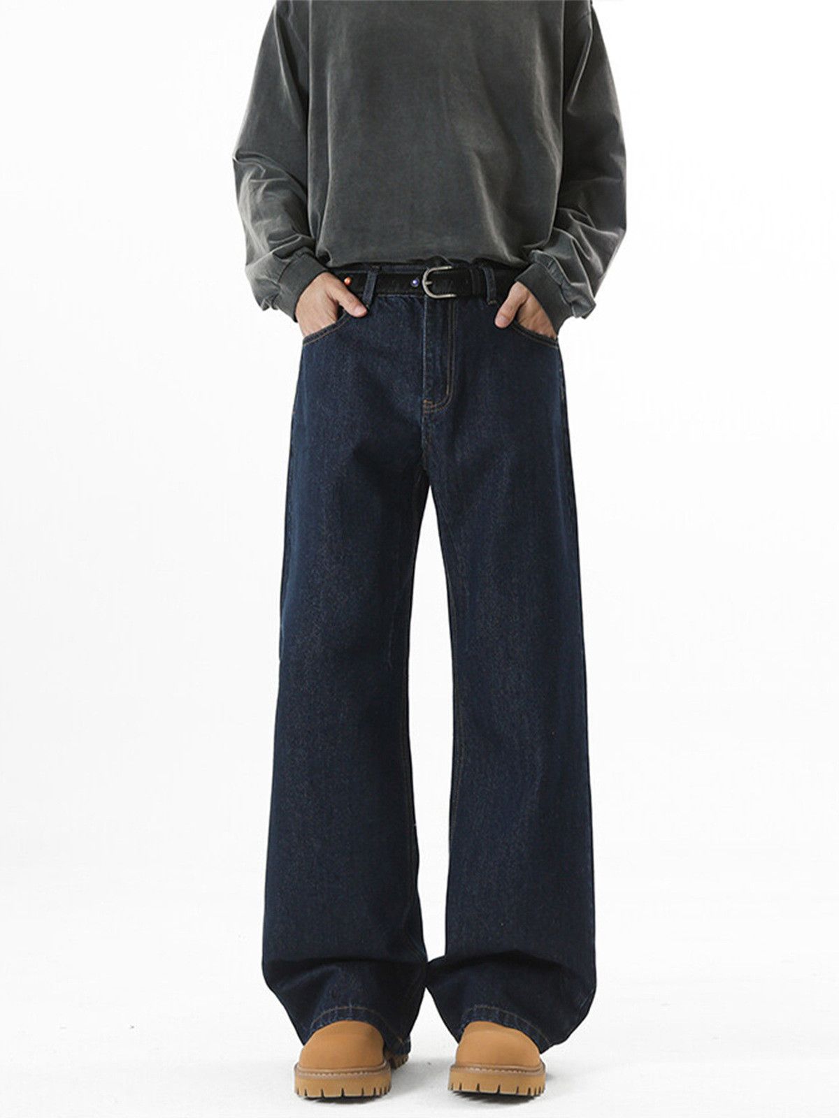 Japanese Brand Men's American Street Loose Cleanfit Wide-Leg Jeans Size US 32 / EU 48 - 1 Thumbnail