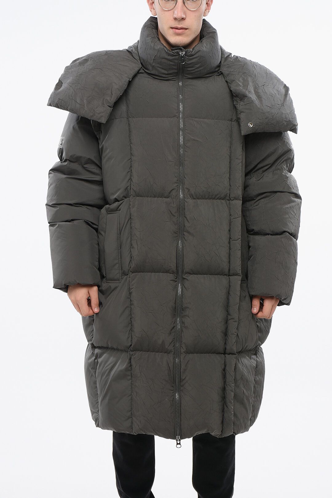 Maison Margiela og1mm0825 Quilted Maxi Down Jacket in Grey Size US S / EU 44-46 / 1 - 1 Thumbnail