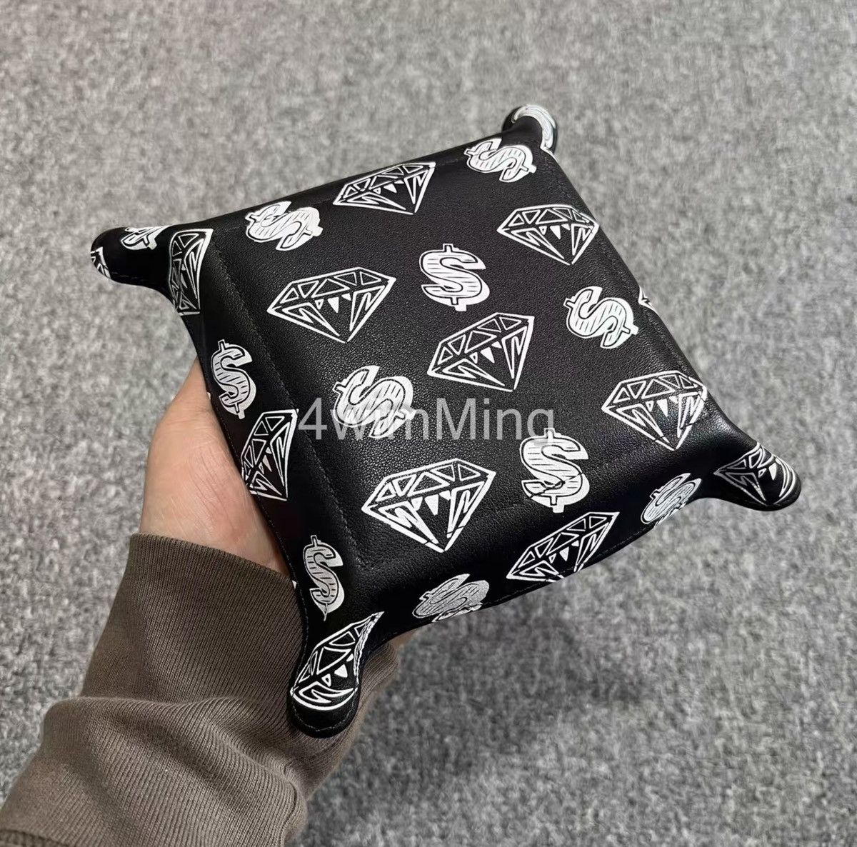 Billionaire Boys Club BBC EU Diamond & Dollar Black All‑Over Print Leather Tray Size ONE SIZE - 3 Thumbnail