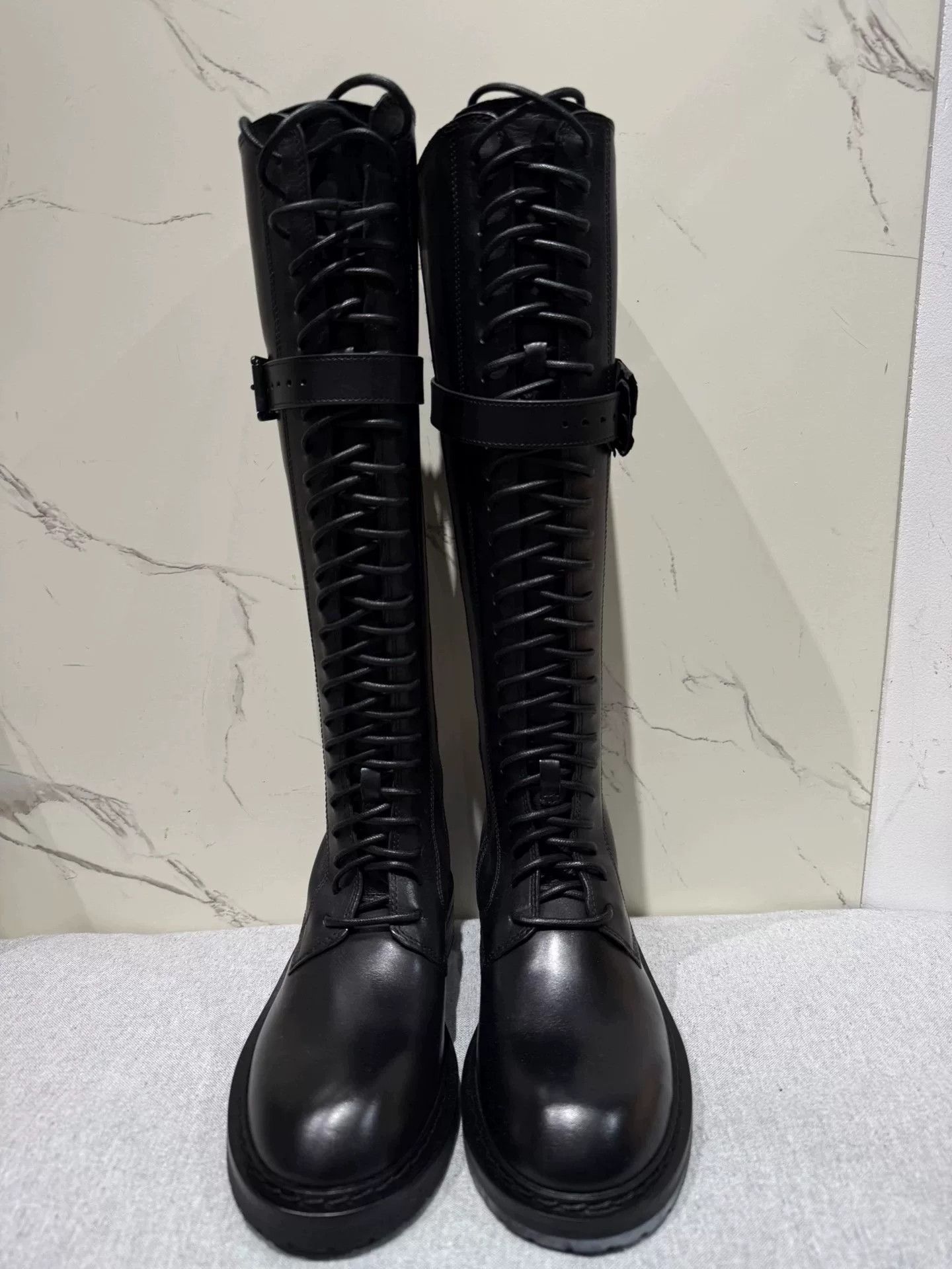 Ann Demeulemeester Ann Demeulemeester Black Lace-Up Boots Size US 6 / IT 36 - 1 Thumbnail