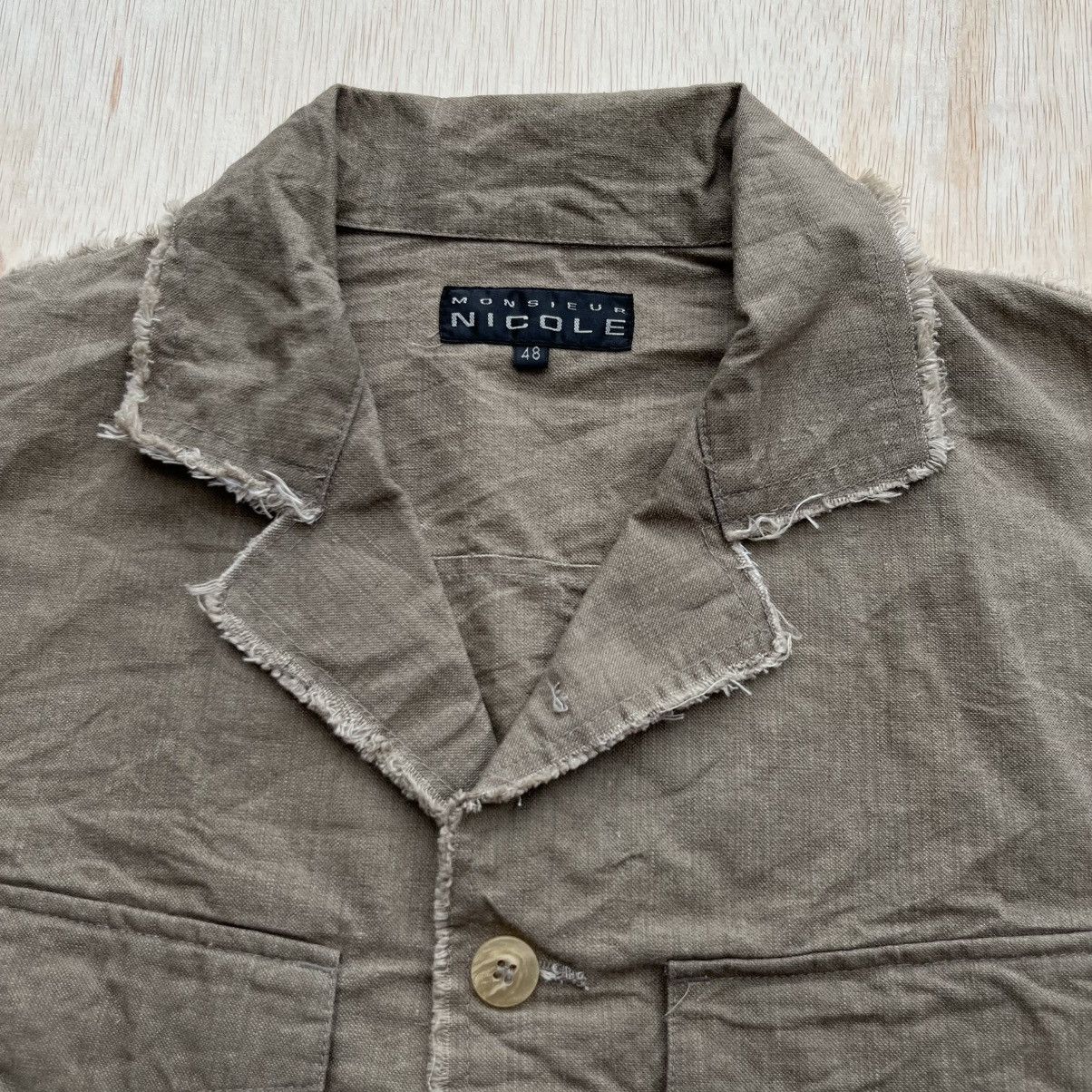 Nicole Club MONSIEUR NICOLE OPEN COLLAR UTILITY LONG SLEEVE SHIRT Size US M / EU 48-50 / 2 - 3 Thumbnail