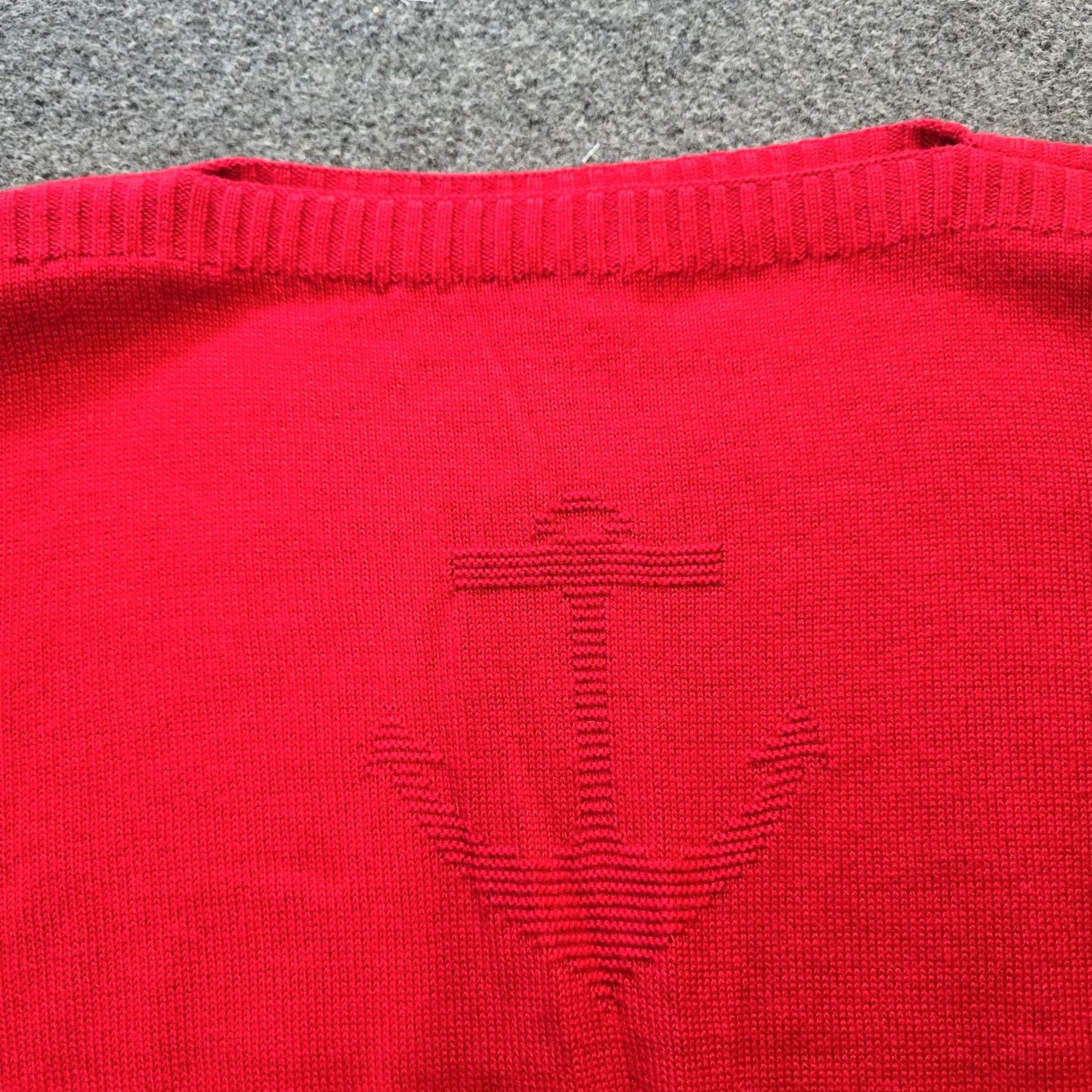 Nautica VINTAGE Keneth Too Sweater Womens Medium Red Anchor Nautical Preppy Casual Pullover Knit Boat Neck Short Sleeve Regular Knit Size M / US 6-8 / IT 42-44 - 2 Thumbnail