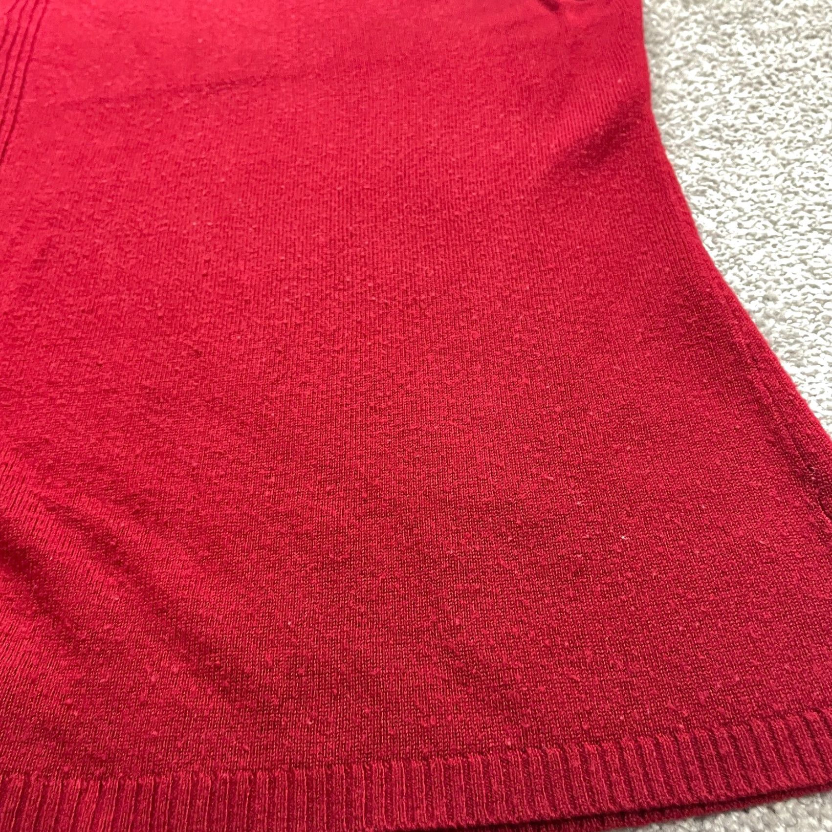 Vintage Unbranded Crew Neck Knit Sweater 2XL Red Solid Short Sleeve Casual Womens Size XXL / US 16-18 / IT 52-54 - 4 Thumbnail