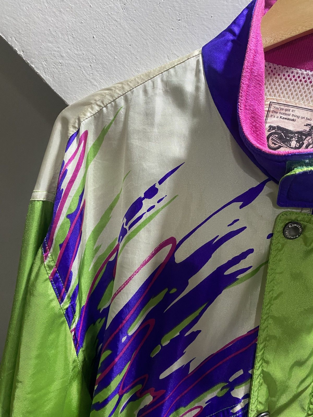 Vintage Vintage Kawasaki Motorcycle Design Jacket Size US L / EU 52-54 / 3 - 5 Thumbnail