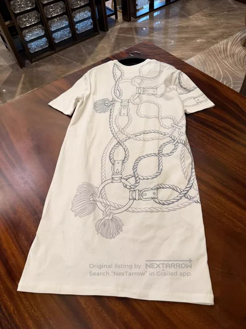 Hermes Hermes Dress, Classic Chain Pattern, 100% Cotton, Skin-fri Size XS / US 0-2 / IT 36-38 - 7 Thumbnail