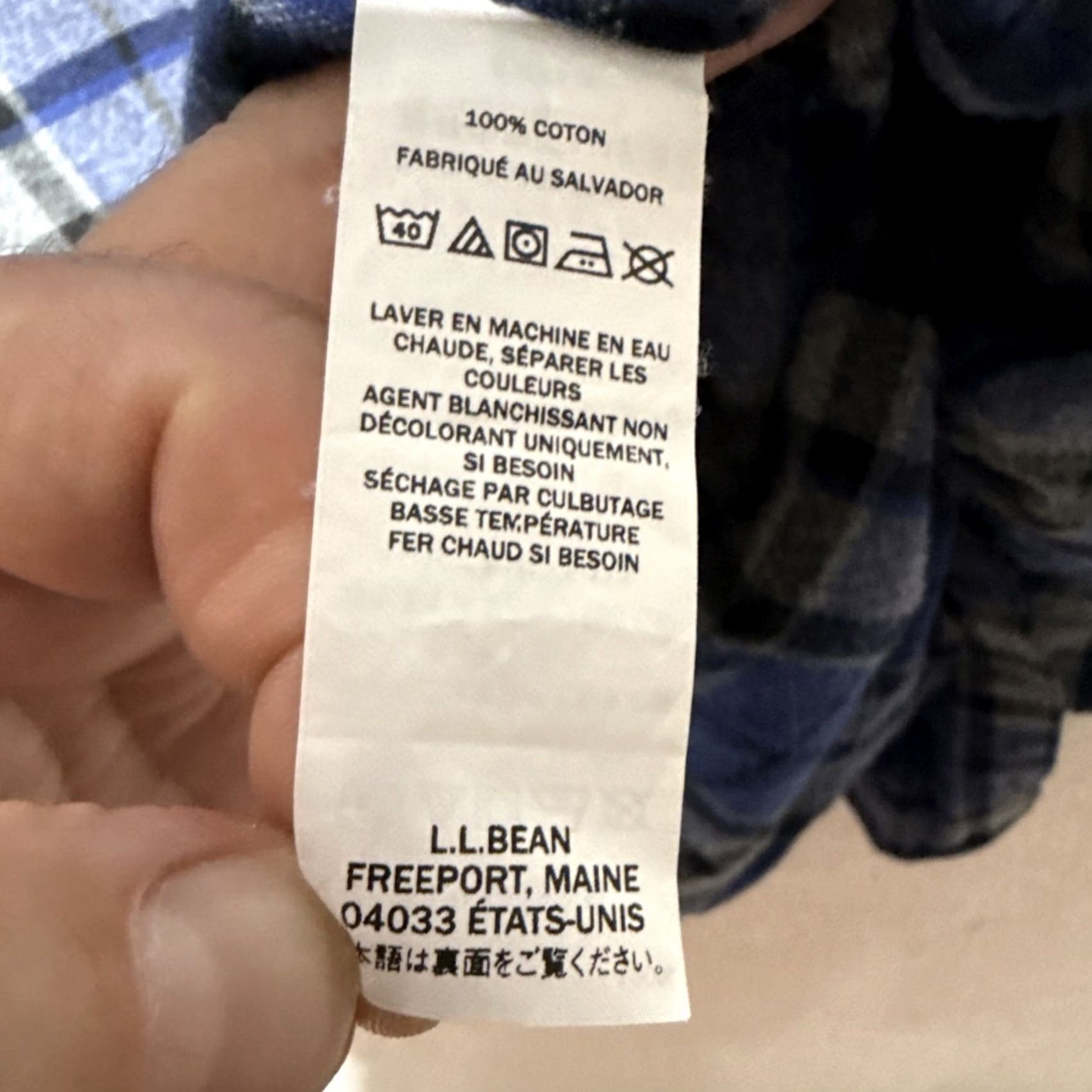 Vintage LL Bean Shirt Mens XLT Chamois Flannel Button-Up Blue Plaid Vintage? No Size US XL / EU 56 / 4 - 4 Thumbnail