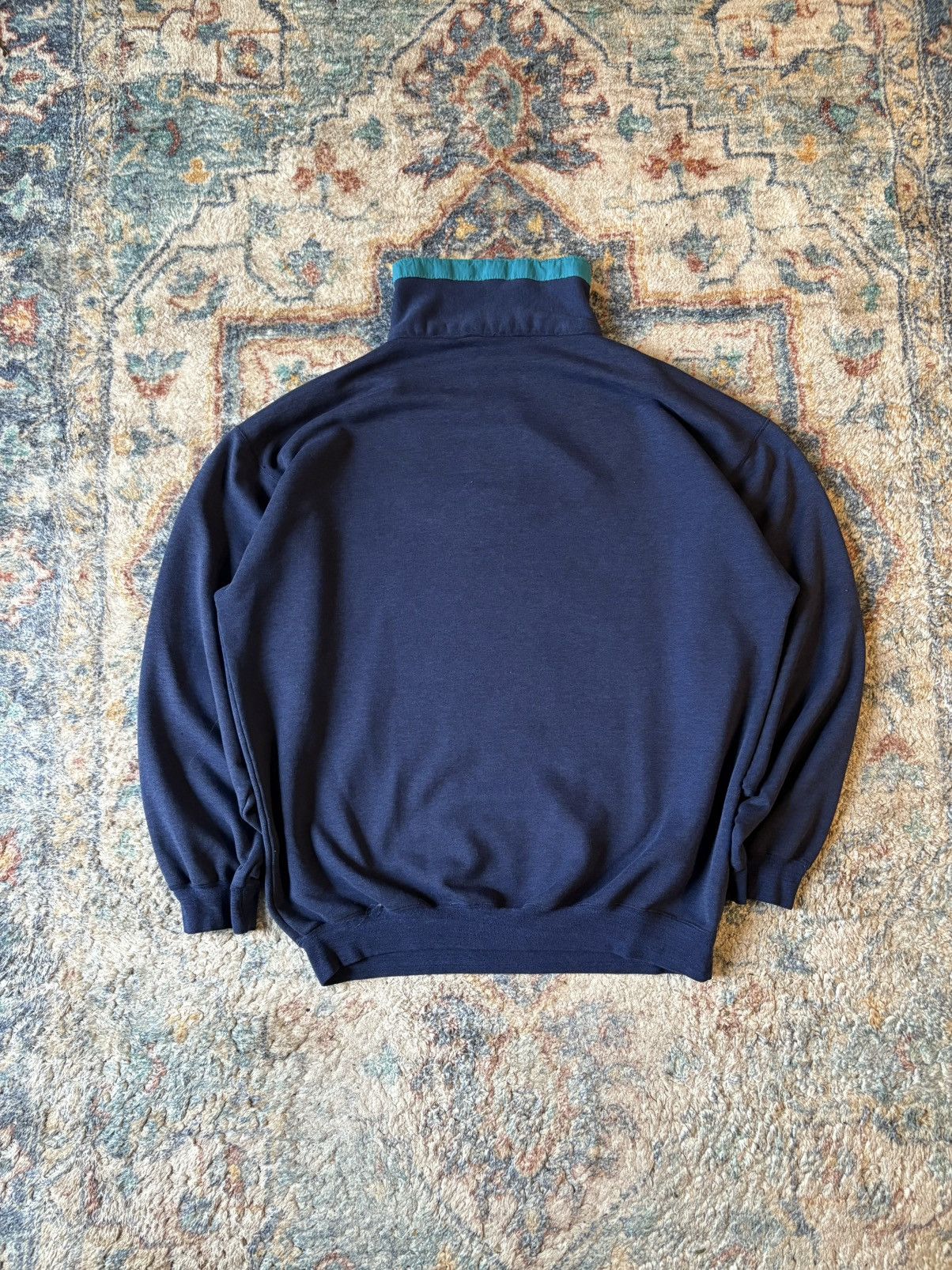 Vintage Vintage Spalding Volleyball 1/4 Zip-up Sweatshirt Medium Size US M / EU 48-50 / 2 - 2 Thumbnail