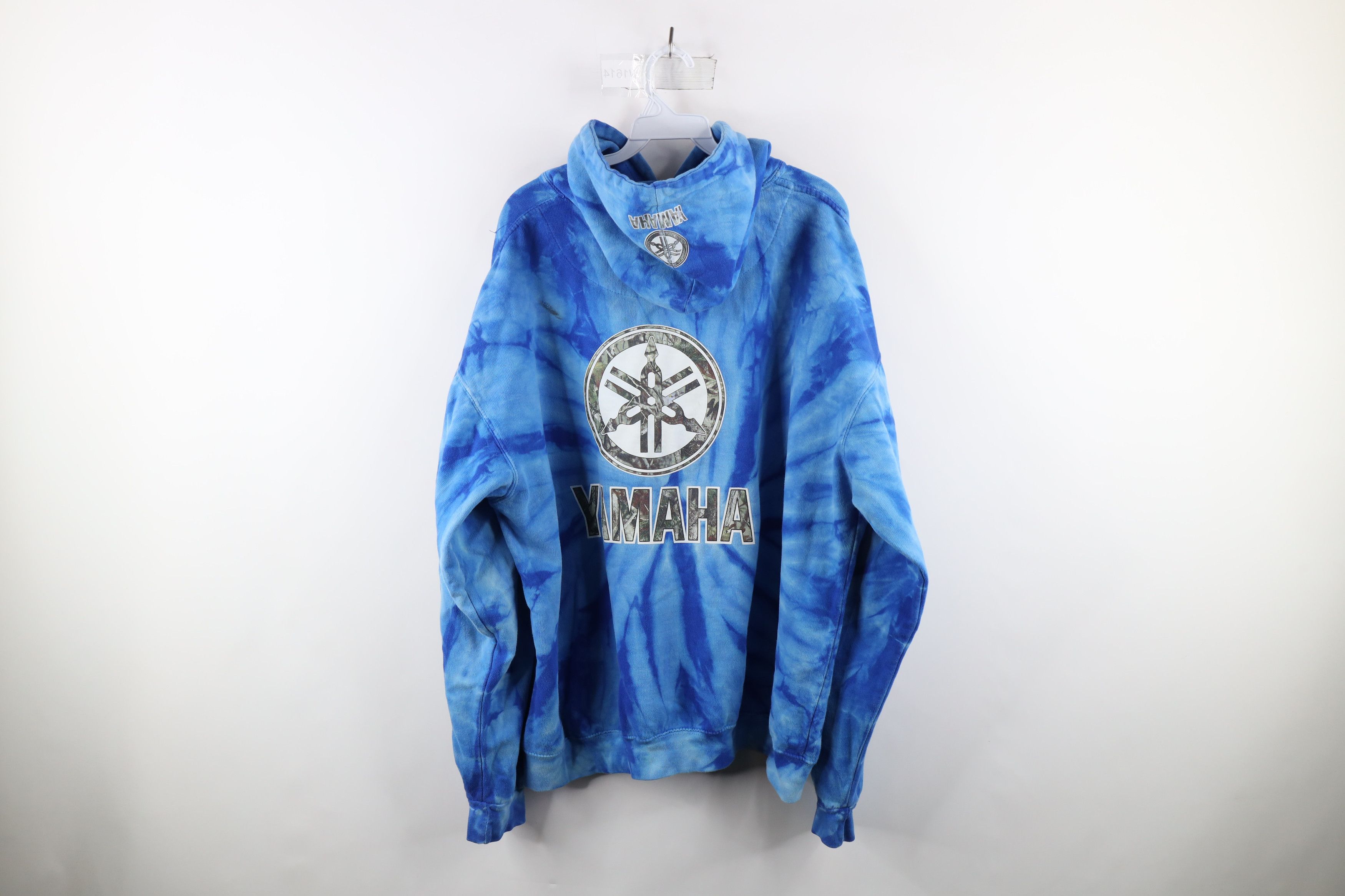 Vintage Vintage 90s Yamaha Racing Out Acid Wash Hoodie Sweatshirt Size US XL / EU 56 / 4 - 11 Thumbnail