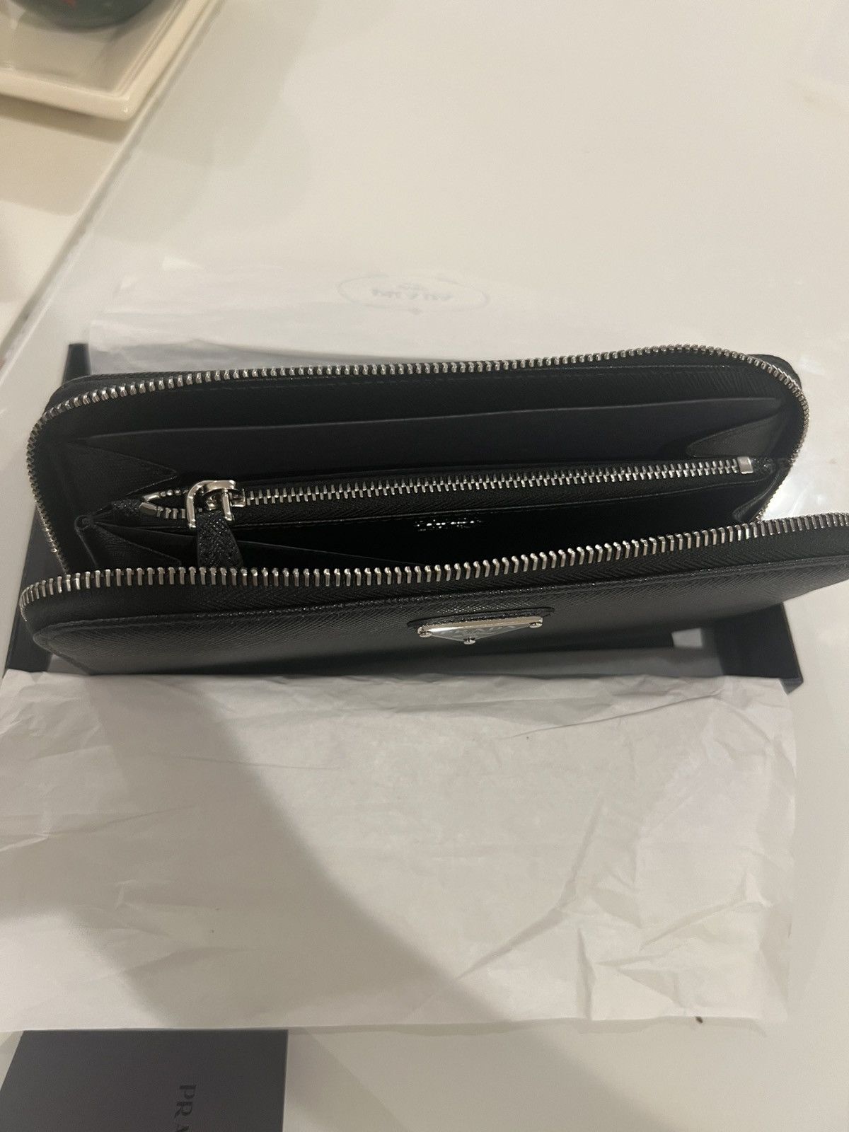 Prada Large Saffiano Leather Wallet Size ONE SIZE - 4 Thumbnail