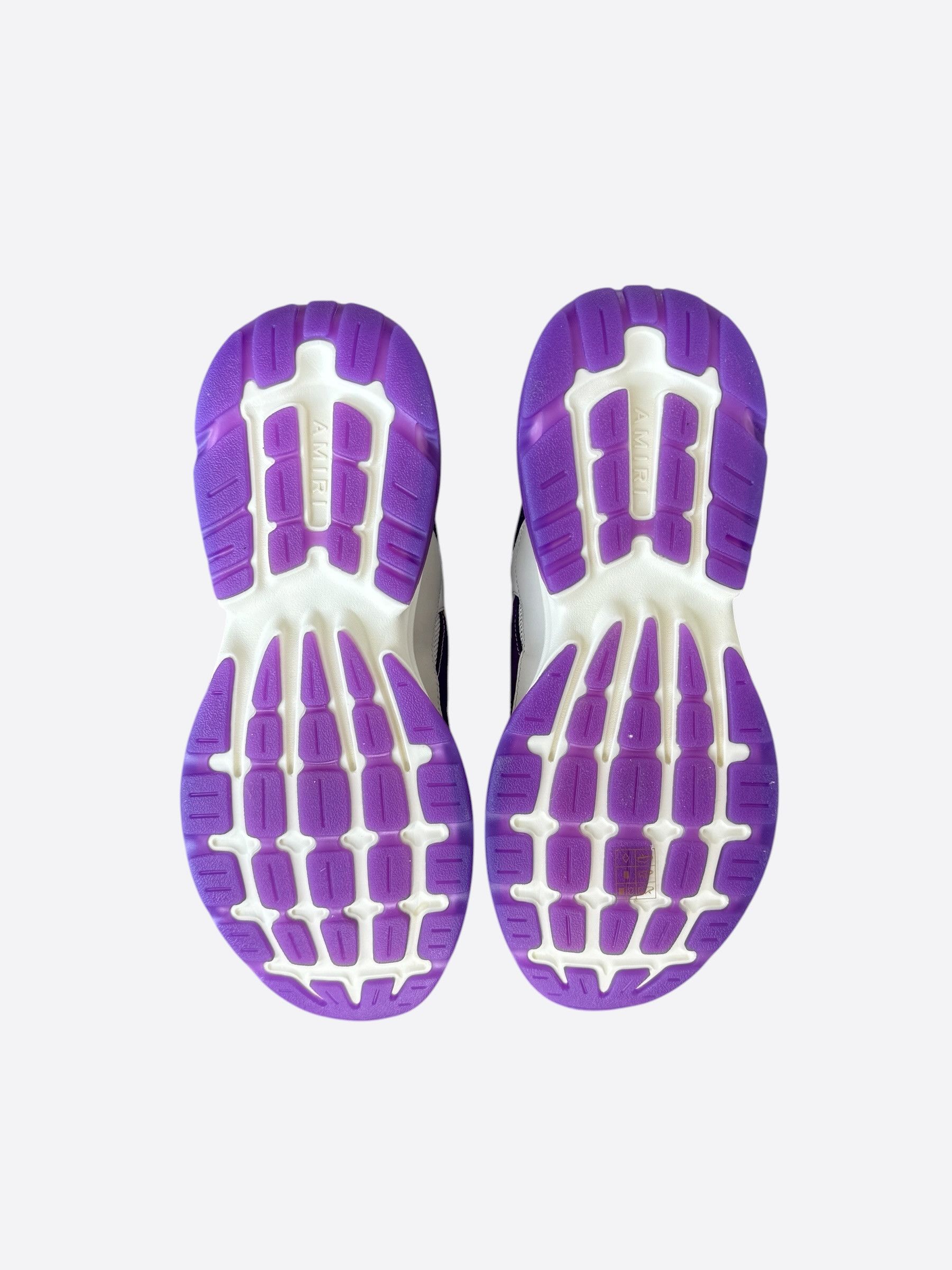Amiri Amiri White & Purple Bones Runners Size US 10 / EU 43 - 7 Thumbnail