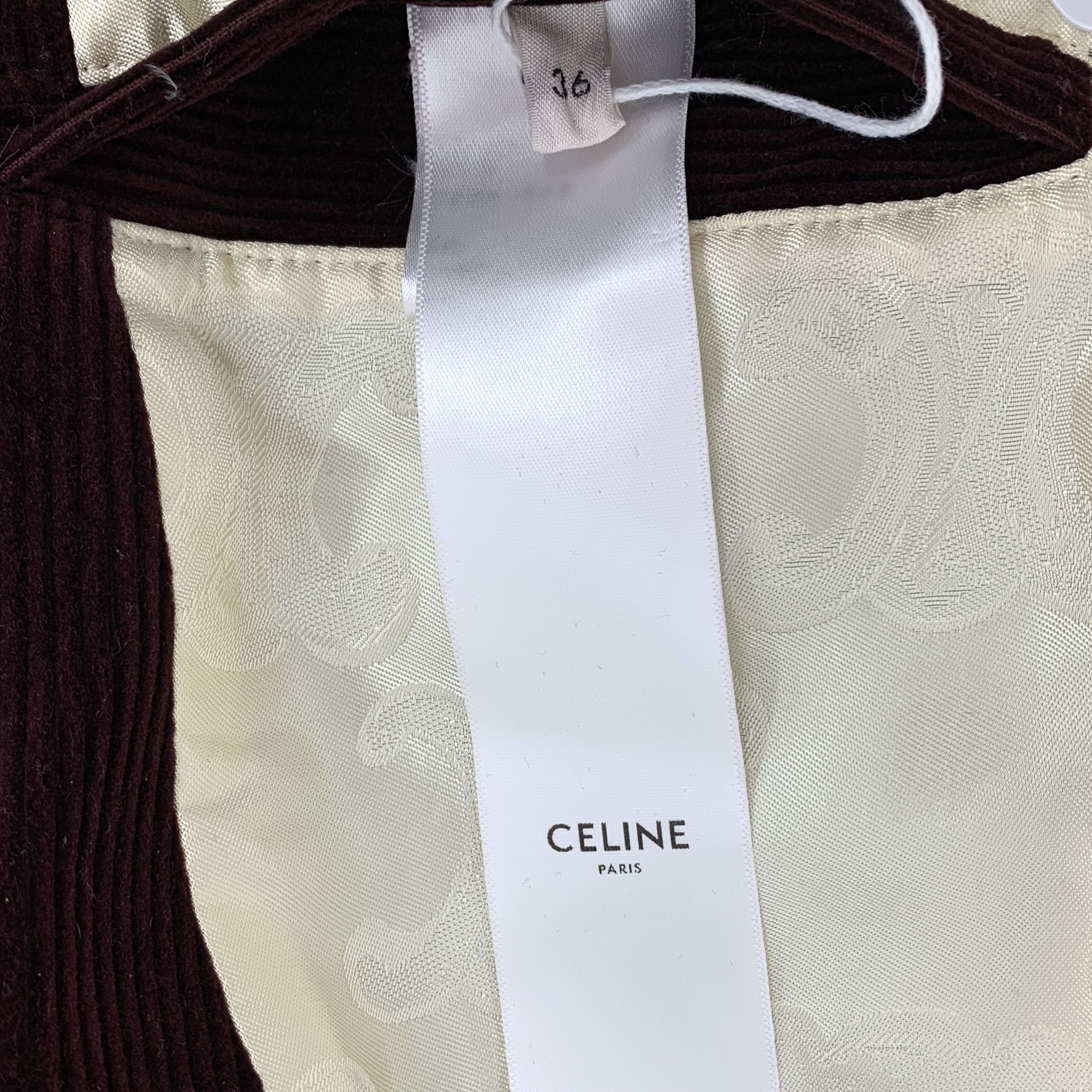 Celine Celine Arc Embroidered Leather Jacket Burgundy (36) Size S / US 4 / IT 40 - 7 Thumbnail