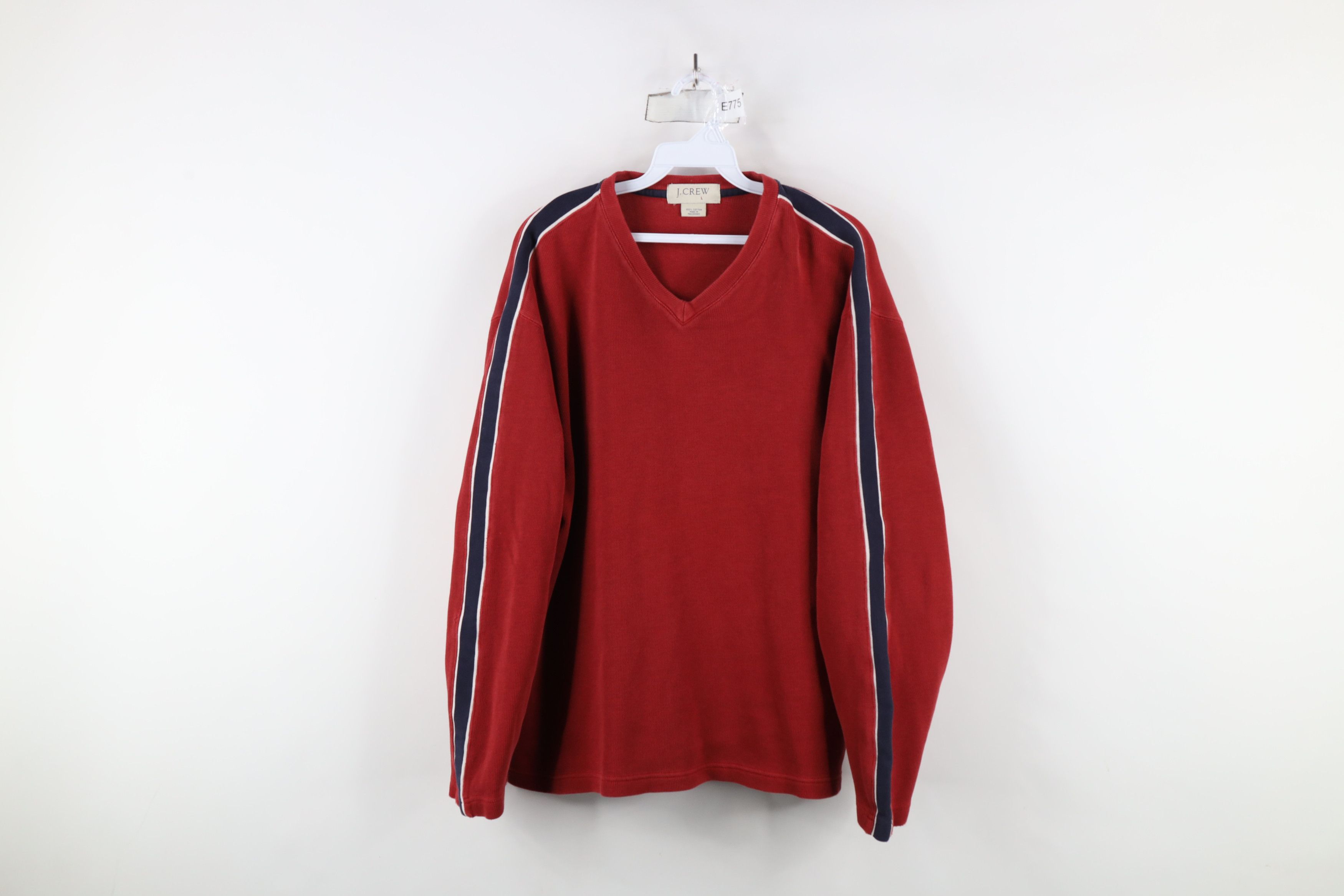 J.Crew × Vintage Vintage 90s J Crew Cotton Ribbed Knit Long Sleeve T-Shirt Size US L / EU 52-54 / 3 - 1 Thumbnail