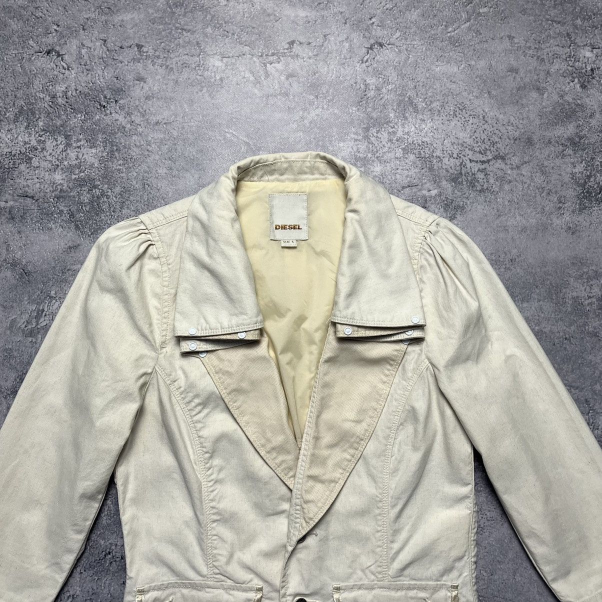 Diesel × Vintage Vintage Diesel Cropped Coat Jacket Streetwear Y2K Designer Size S / US 4 / IT 40 - 2 Thumbnail