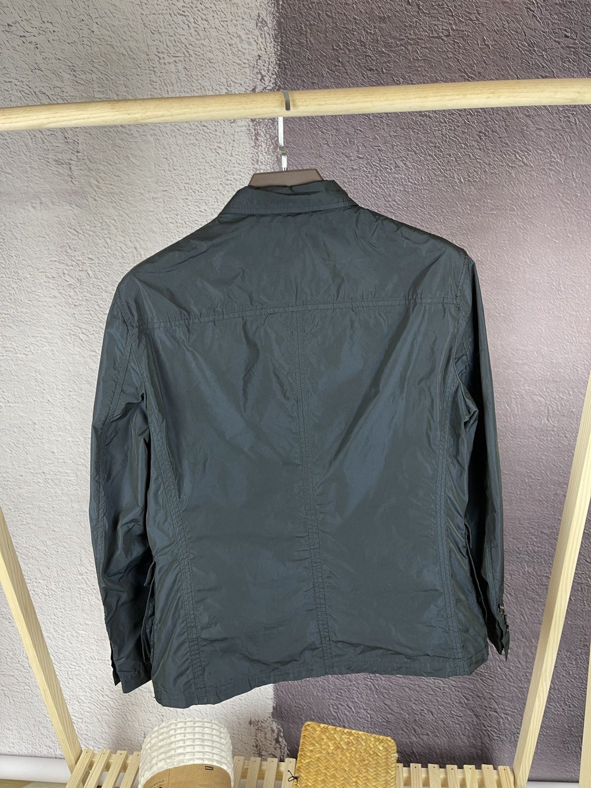 Paoloni Paoloni blue shimmer nylon coach jacket Size US L / EU 52-54 / 3 - 10 Thumbnail
