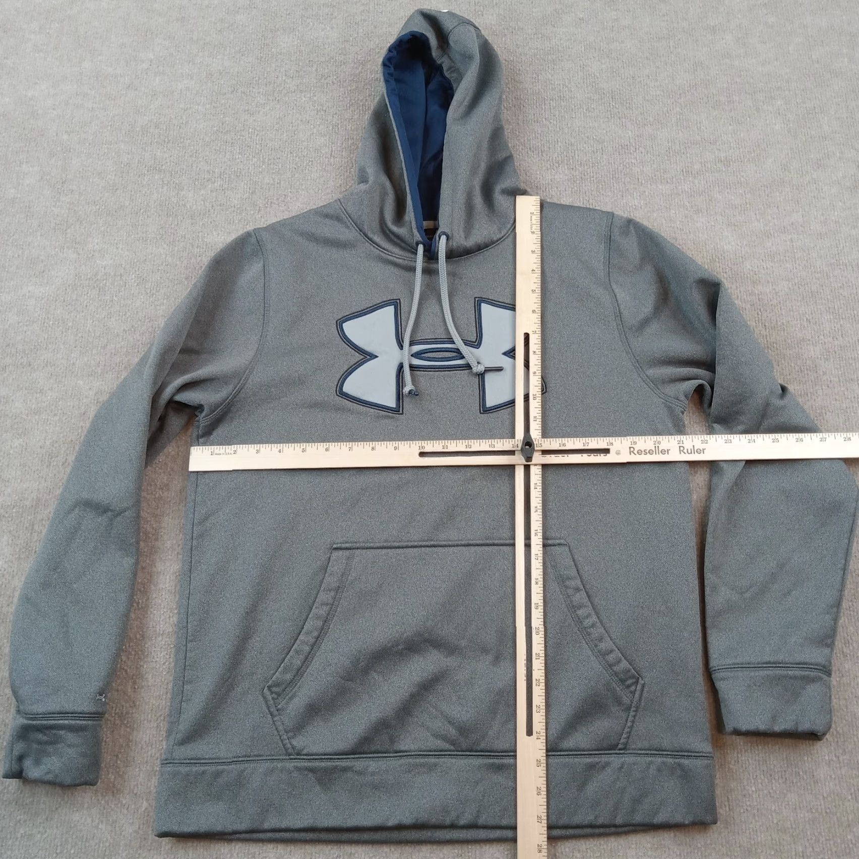 Under Armour Under Armour Mens Gray Long Sleeve Hoodie Medium Pullover Size US M / EU 48-50 / 2 - 2 Thumbnail