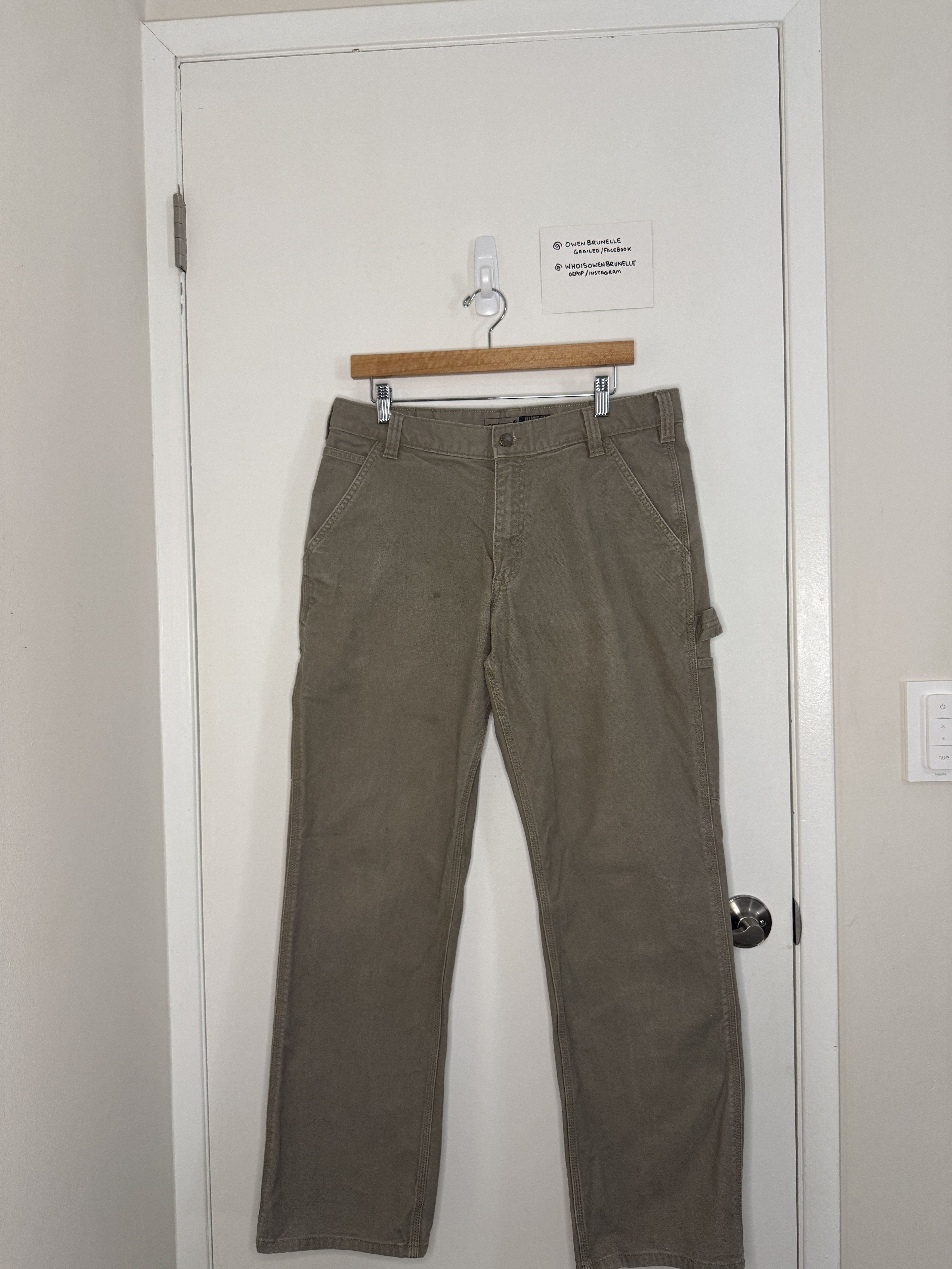 Carhartt Carhartt Relaxed Fit Carpenter Pants 34x32 Dark Khaki Size US 34 / EU 50 - 1 Thumbnail