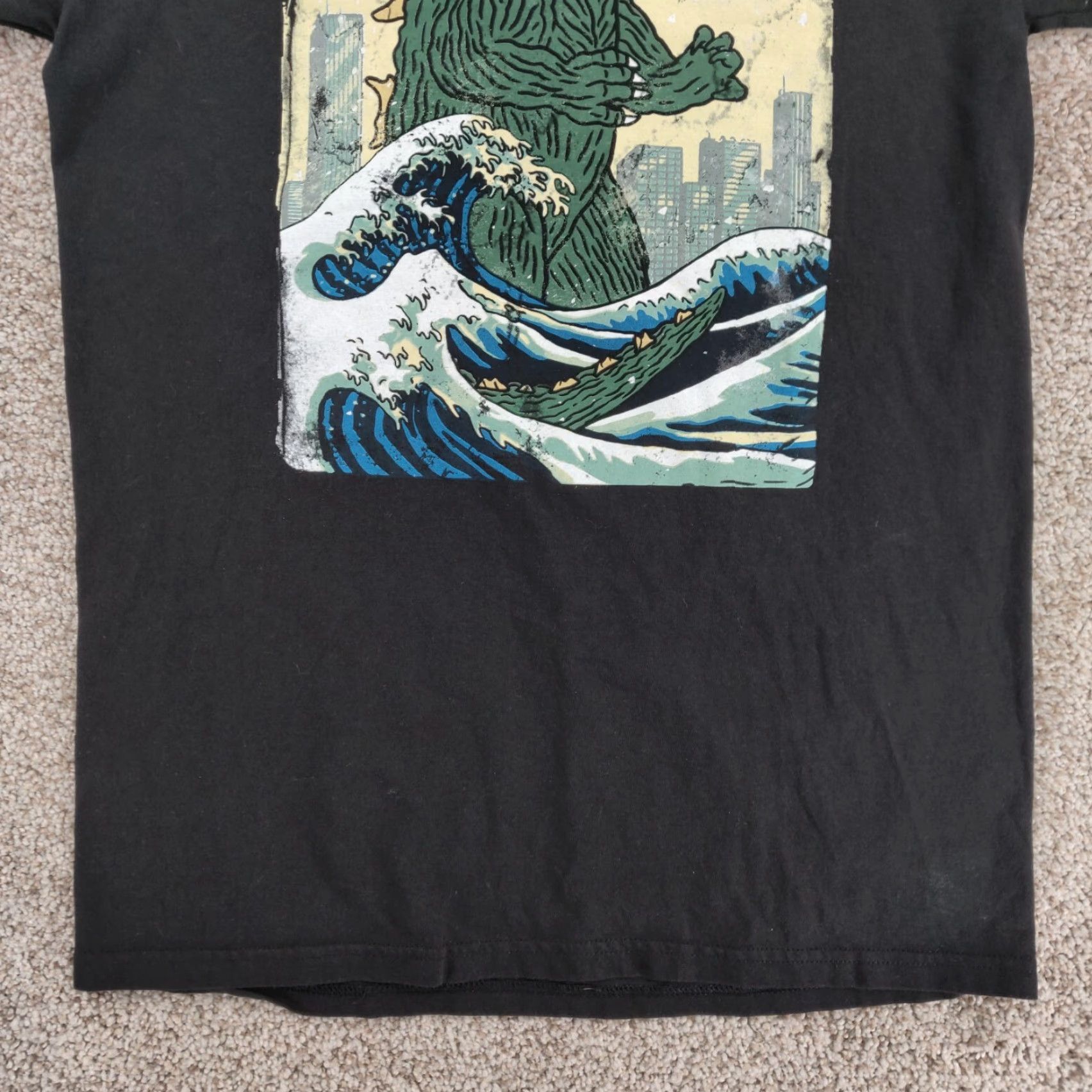 Vintage Godzilla Shirt Men's M Black Short Sleeve Tee Movie Graphic 80s 90s Mens Size US M / EU 48-50 / 2 - 6 Thumbnail
