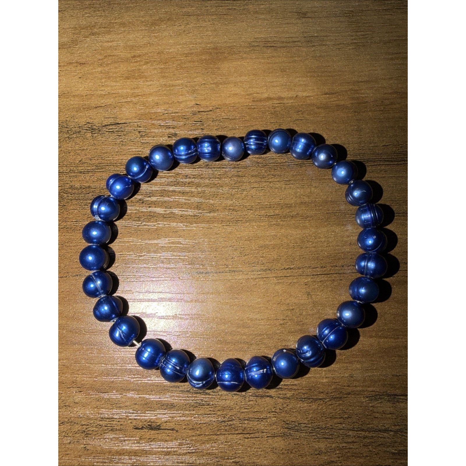 Other Blue Tiger's Eye Bracelet Women Natural Stone Beaded Size ONE SIZE - 7 Thumbnail